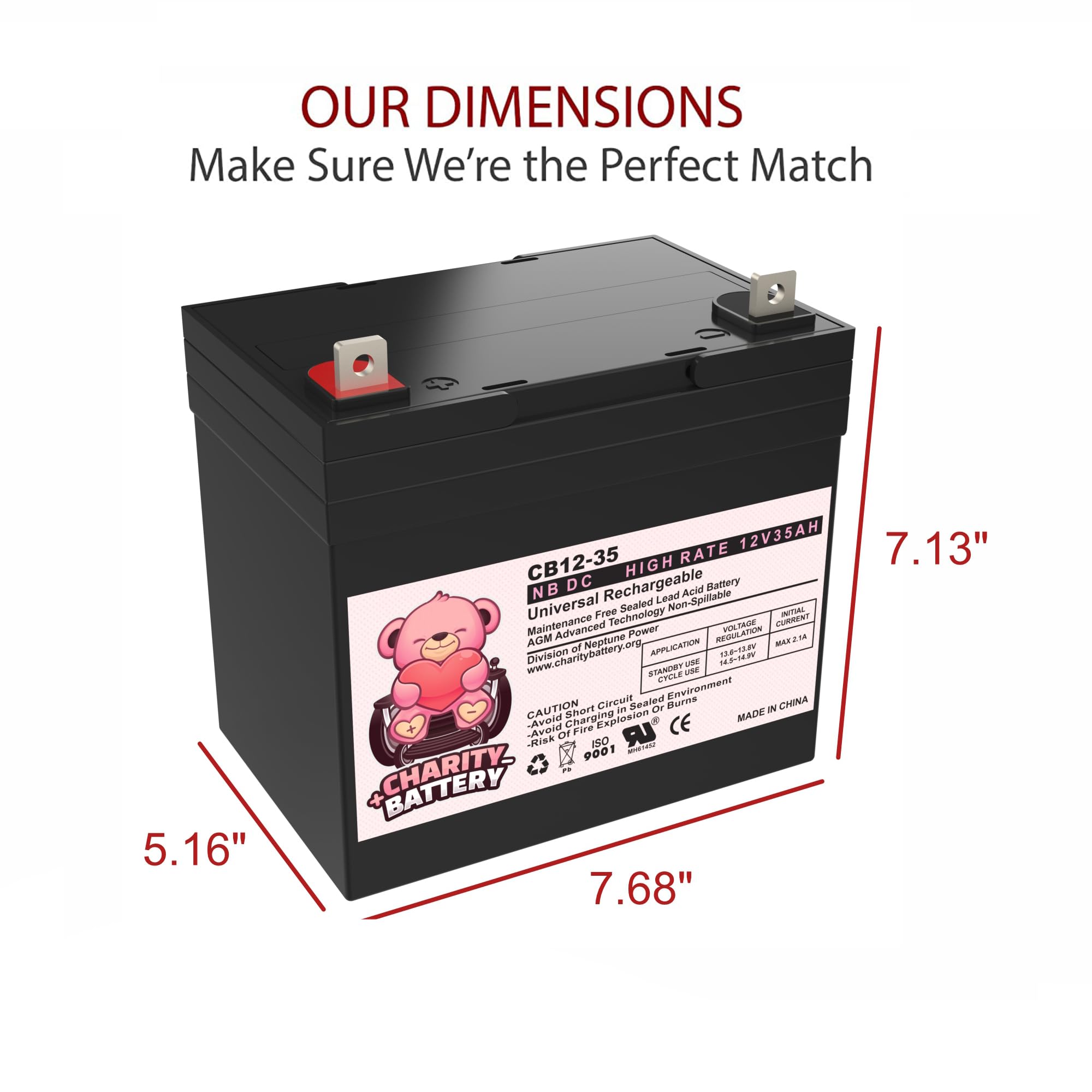 12V 35Ah Replacement Battery for Dixon 5423 Lawn Mower - Sealed Lead Acid (SLA) Battery - Perfect for Riding Mowers, Tractors, and Outdoor Power Equipment