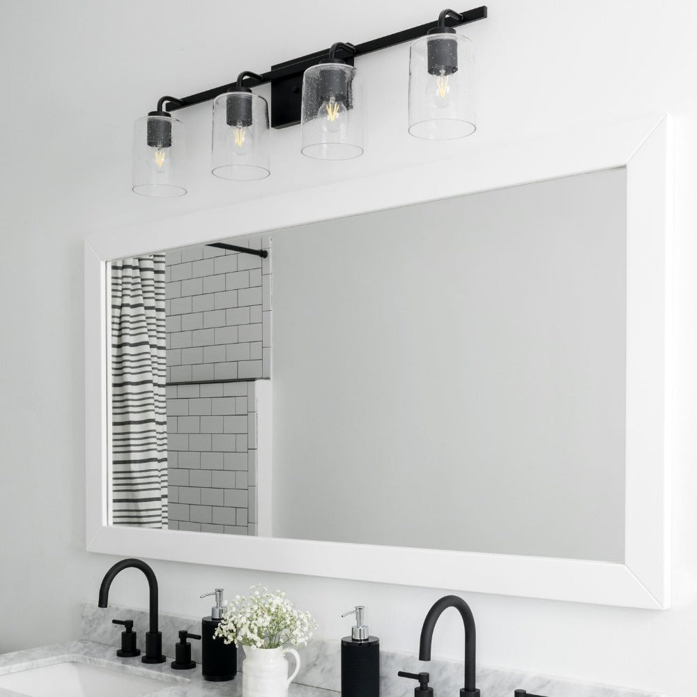 Balboa Vanity Black - Modern Bathroom Vanity Set with Sink & Mirror for Home & Apartment | Perfect for Small Bathrooms, Powder Rooms & Guest Baths