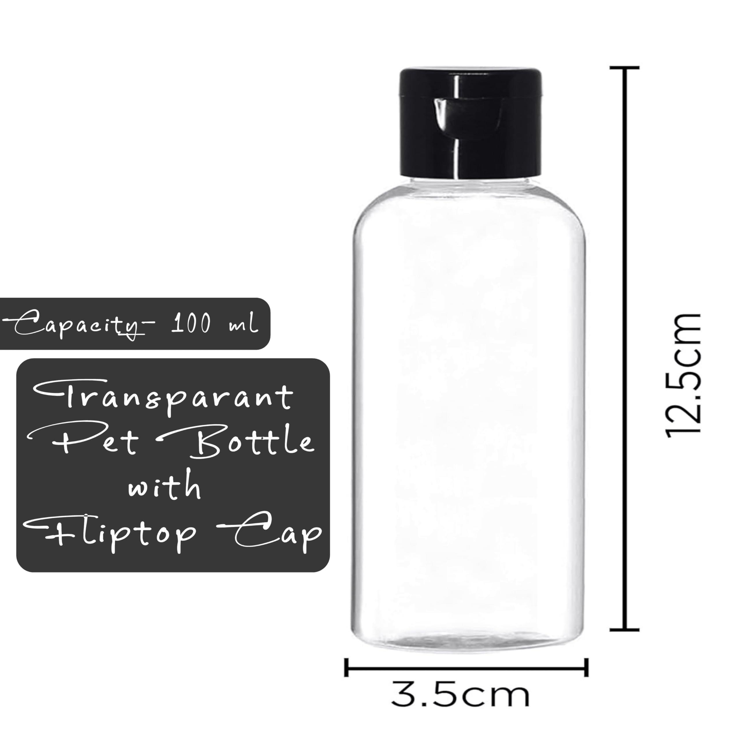 Eraviz 3-Pack 100ml Clear Plastic Travel Bottles - Refillable Squeeze Containers with Flip Top Cap for Shampoo, Lotion, Cream & Toiletries | Perfect for Air Travel, Gym, Camping & Home Organization