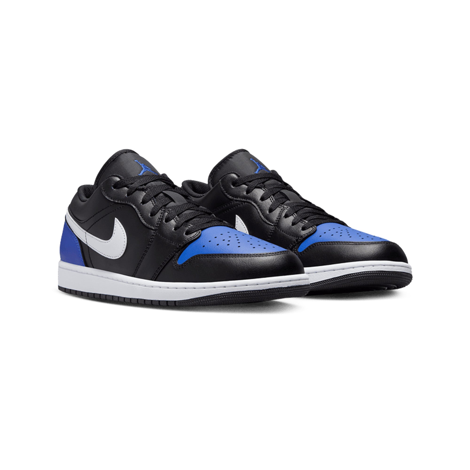 Air Jordan 1 Low 'Black Game Royal White' GS Sneakers (2024) - Stylish Basketball Shoes for Women & Girls - Perfect for Casual Wear, Sports & Street Fashion