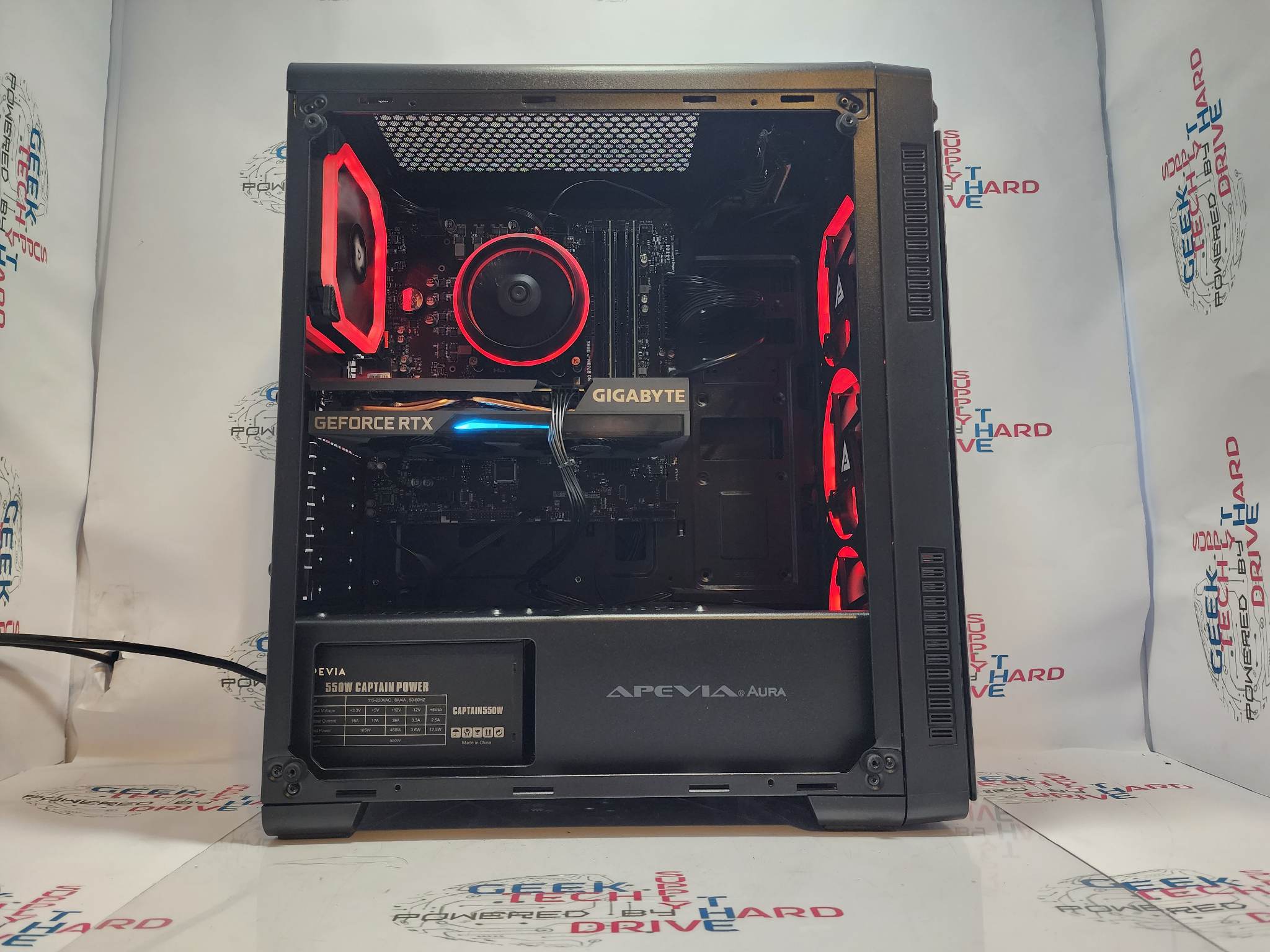 Custom Gaming PC Desktop Computer - Intel Core i5, NVIDIA GeForce RTX 4060 Ti, 500GB SSD, 8GB DDR4, WiFi, Aura P Black H610 - Perfect for 4K Gaming, Streaming & VR