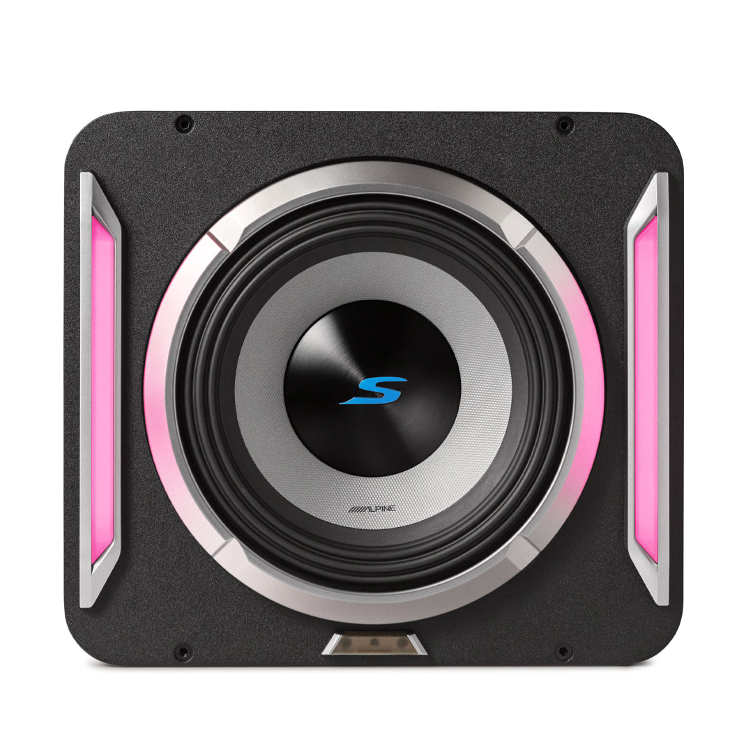 Alpine S2 SB12 12-Inch PrismaLink S Series Preloaded Subwoofer Wedge Enclosure - High-Performance Car Audio for Deep Bass, Perfect for Trucks, SUVs, and Custom Car Stereo Systems