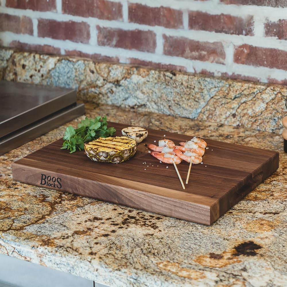 John Boos Block Reversible Walnut Wood Cutting Board - 18