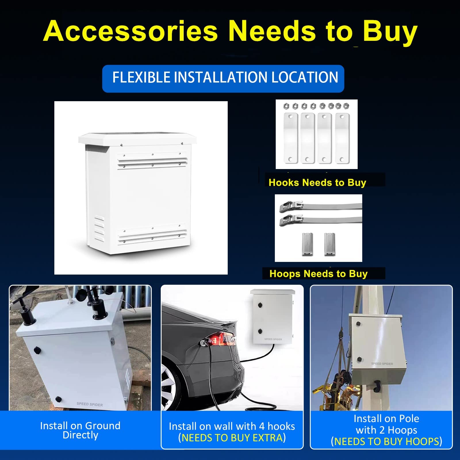 Weatherproof Outdoor Electrical Enclosure Box 11.8x15.7x9.8 Inches (30x40x25cm) - IP Rated Galvanized Steel Equipment Case with Removable Mounting Plate & Ventilation Fan - Ideal for Industrial, Solar, and Telecom Installations