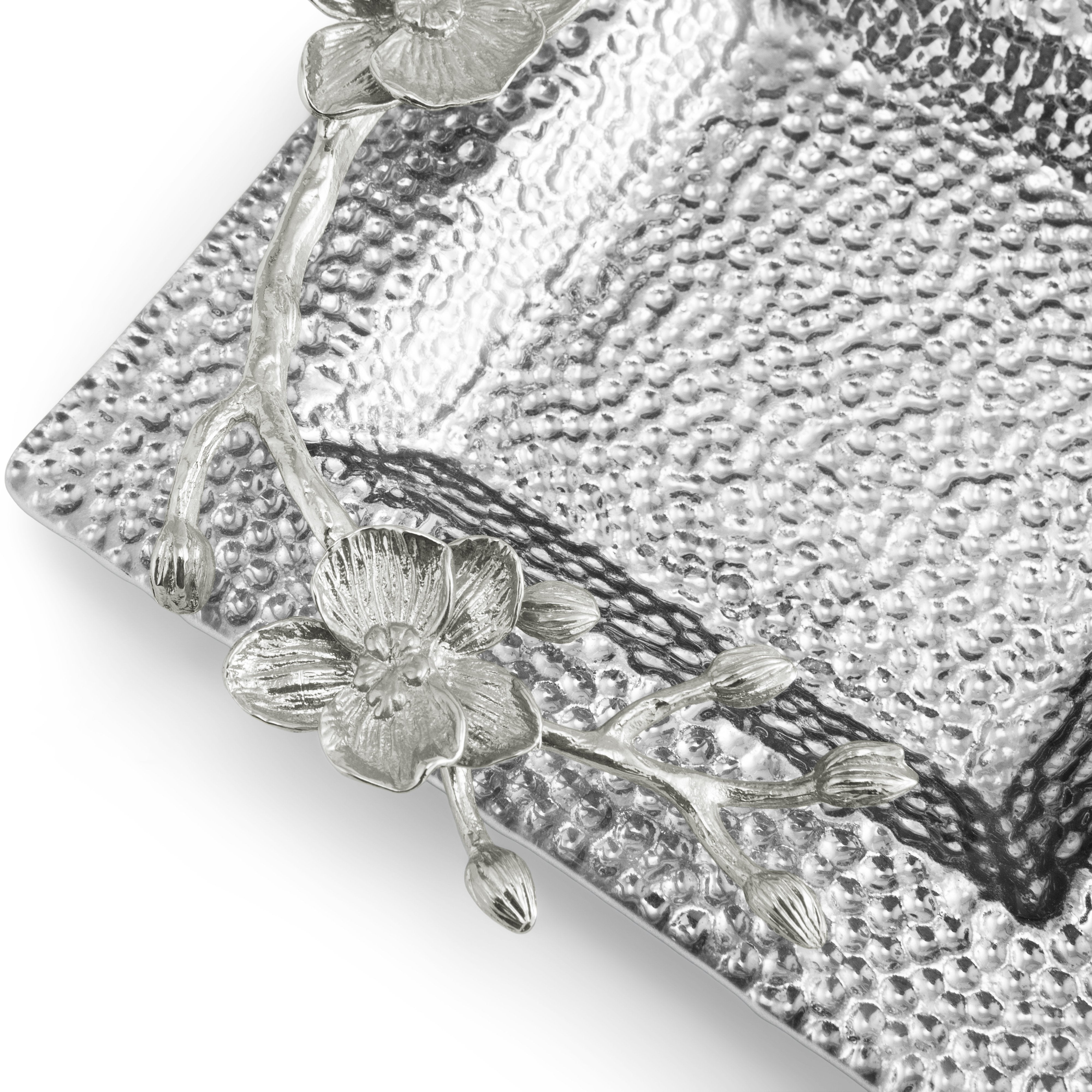 Elegant White Orchid Glass Snack Dish - Perfect for Candy, Nuts, and Appetizers at Parties, Weddings, and Home Decor