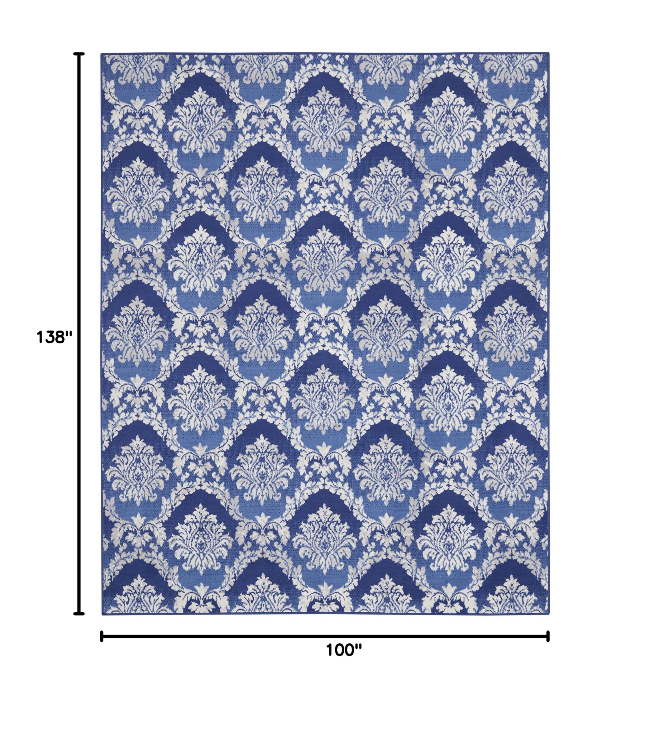 Nourison Whimsicle Damask Blue 8'4