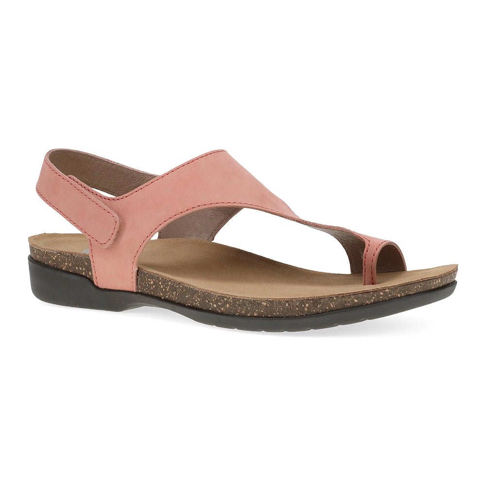 Reece T Strap Slingback Sandal - Rose Nubuck Leather Women's Heels | Comfortable Summer Dress Sandals for Weddings, Parties & Date Nights