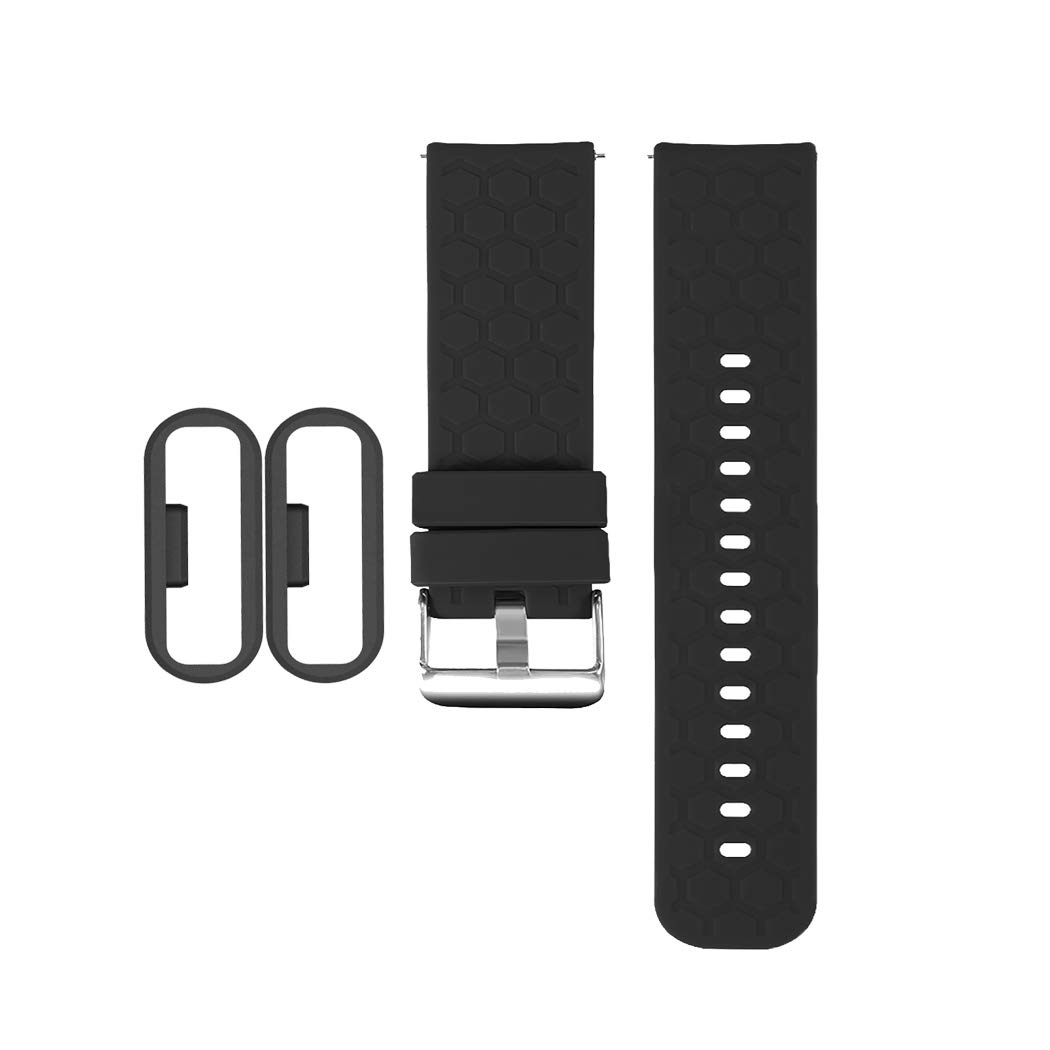 6Pack Black Silicone Watch Bands for Umidigi Uwatch 3/UFit/GT - Secure Fit for Sports & Daily Use