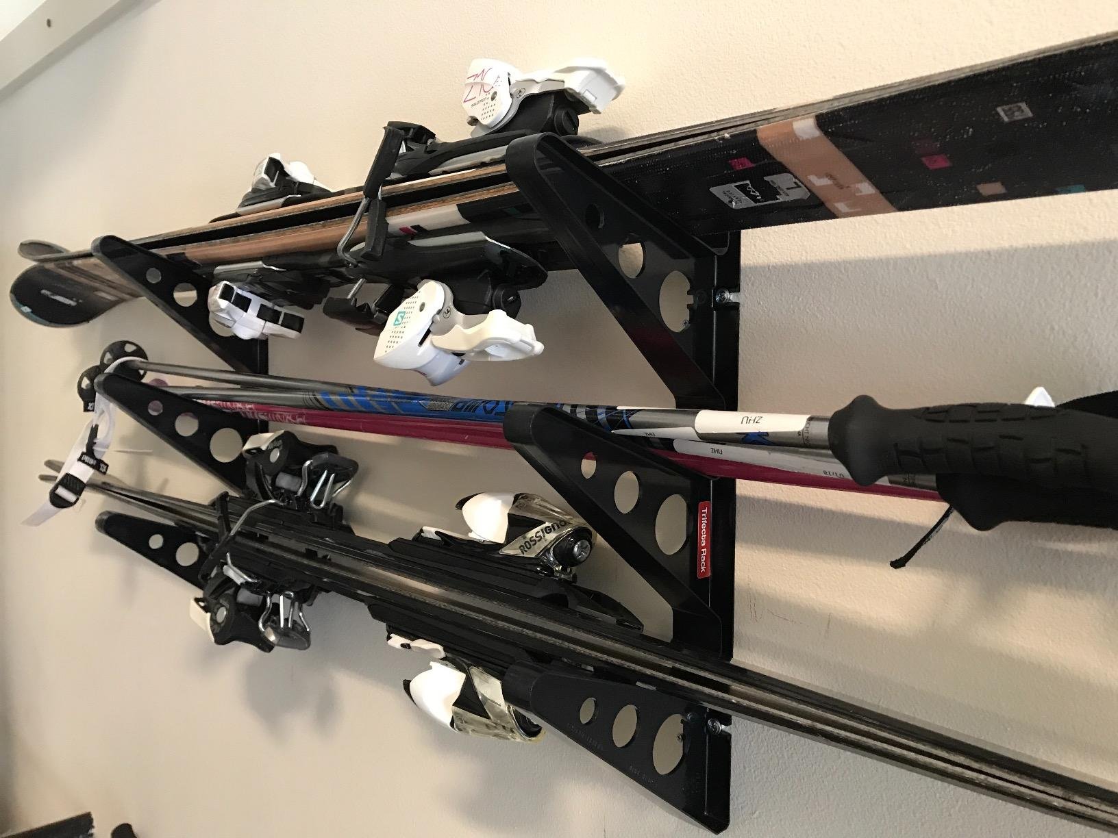 StoreYourBoard Snowboard Wall Mount Rack - Horizontal Storage for 3 Snowboards - Space Saving Home Organization for Garage, Bedroom, or Ski Lodge