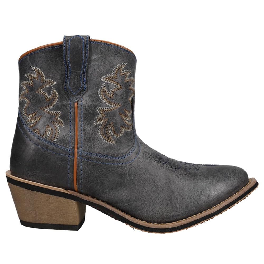 Laredo Women's Sapphrye Embroidered Round Toe Dress Boots - Mid Calf Cowboy Boots with 1-2