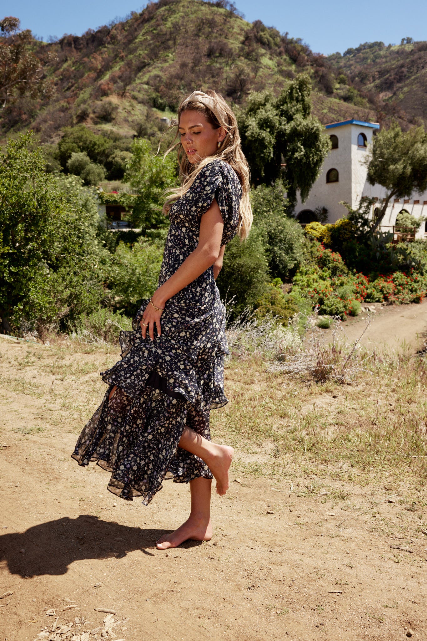 Everest Floral Maxi Dress for Women - Elegant Long Summer Dress with Floral Print, Boho Style, Comfortable & Breathable Fabric - Perfect for Beach, Vacation, Wedding & Casual Wear