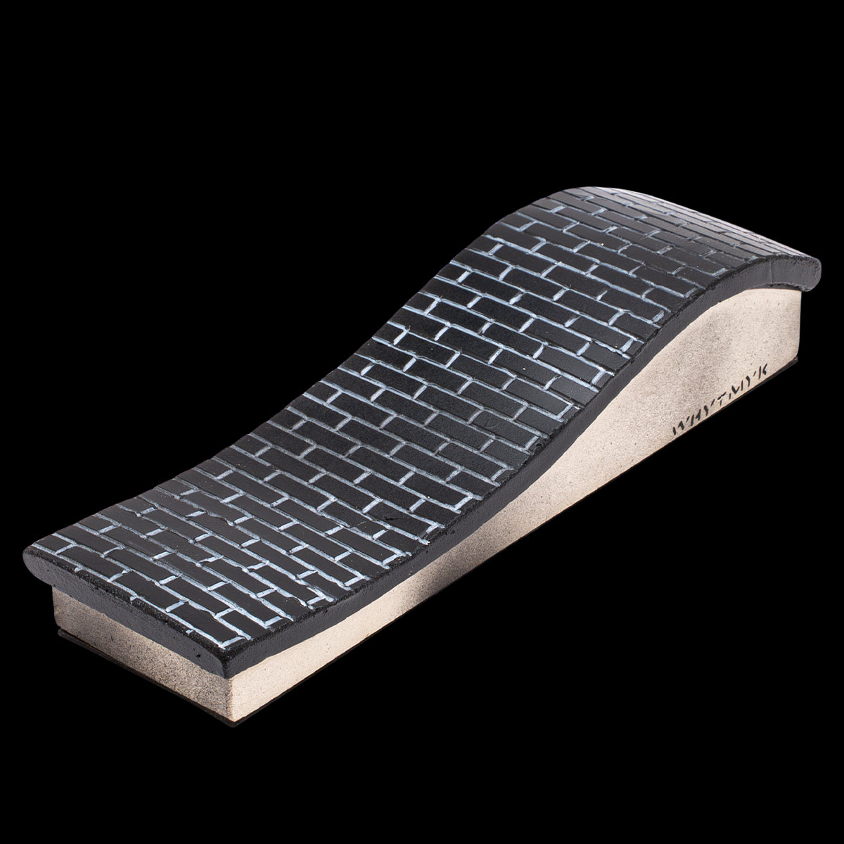 WhytMyk Concrete Fingerboard Ramp - Mellow Wave Ledge for Skateboard Tricks | Perfect for Finger Skateboarding Practice and Indoor Skate Park Setup