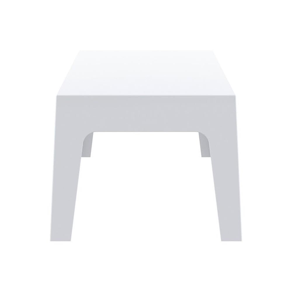 Premium White Resin Patio Coffee Table - Commercial Grade Outdoor Furniture for Patio, Garden, Poolside & Backyard Decor