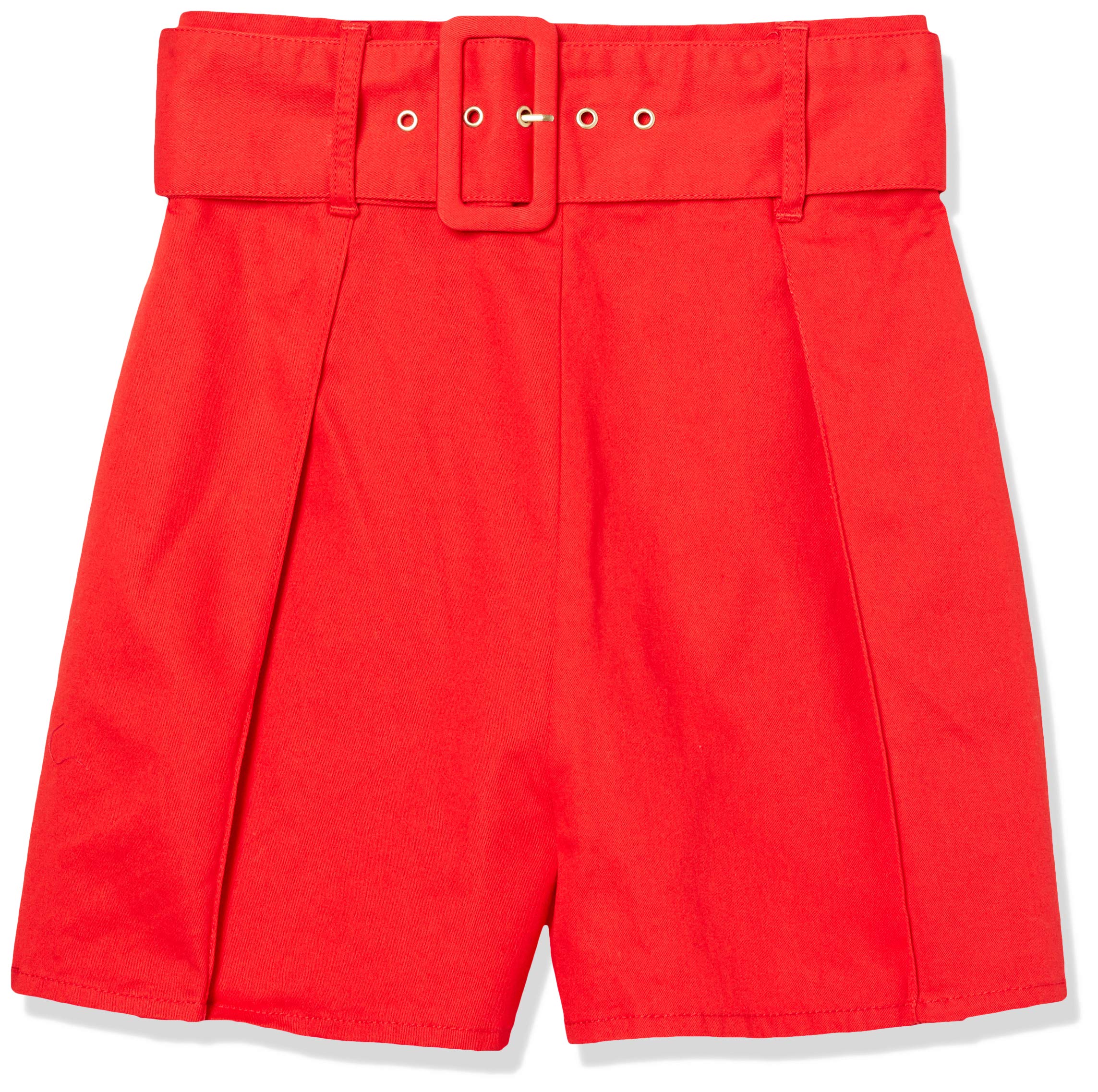 FindersKEEPERS Women's Tutti Frutti Print High Waist Belted Denim Shorts - Casual Summer Outfit for Beach, Party & Street Style