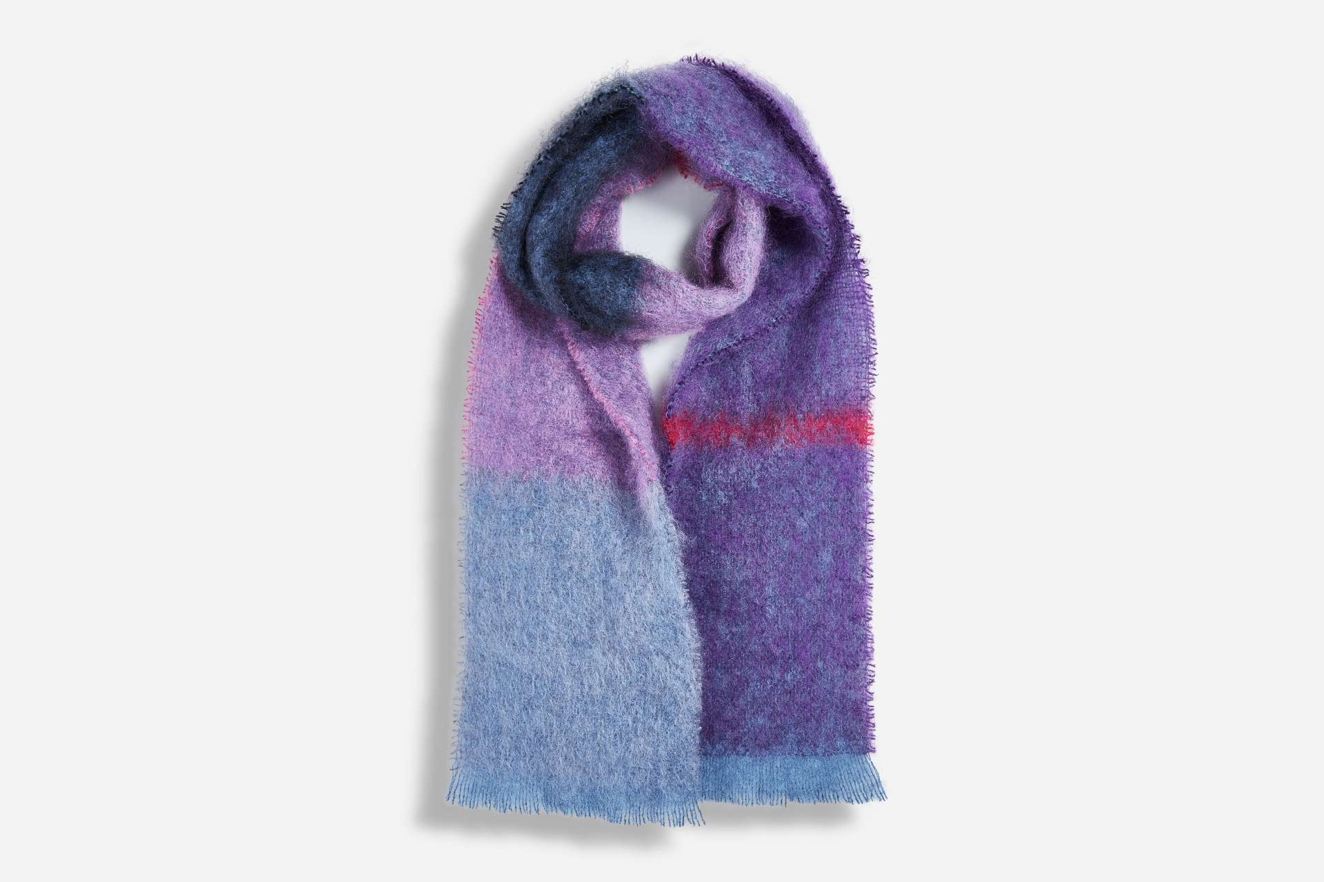 Aubergine Boho Mohair Scarf - Soft & Warm Winter Accessory for Women - Perfect for Cold Weather, Outdoor Activities & Fashion Styling