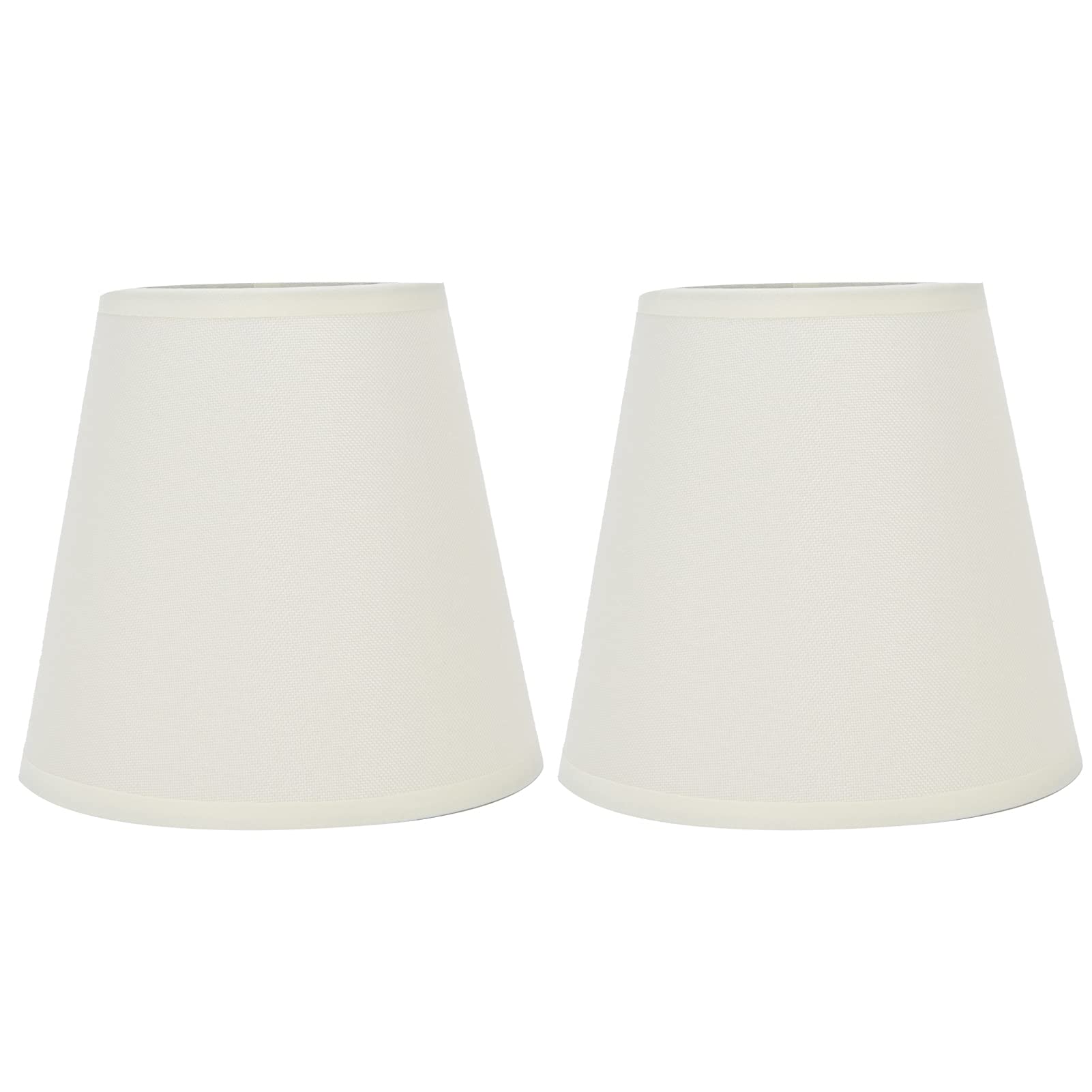 Alvinlite 2-Pack Fabric Drum Lamp Shades - Clip-On Table & Wall Light Covers for Bulbs & Candles (Yellow) - Perfect for Bedroom, Living Room, and Office Lighting Decor