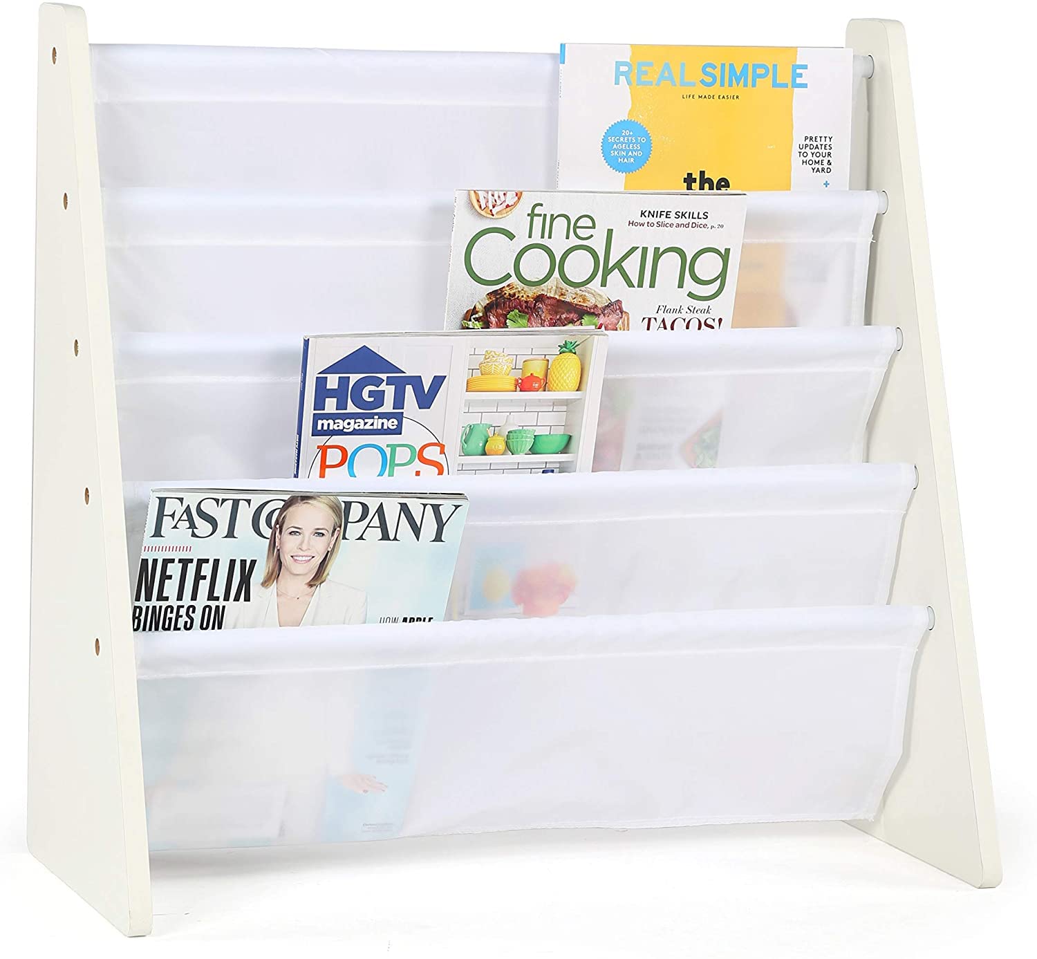 Lennox White Furniture Toys Storage Organizer - Kids Room Organization & Playroom Storage Solution