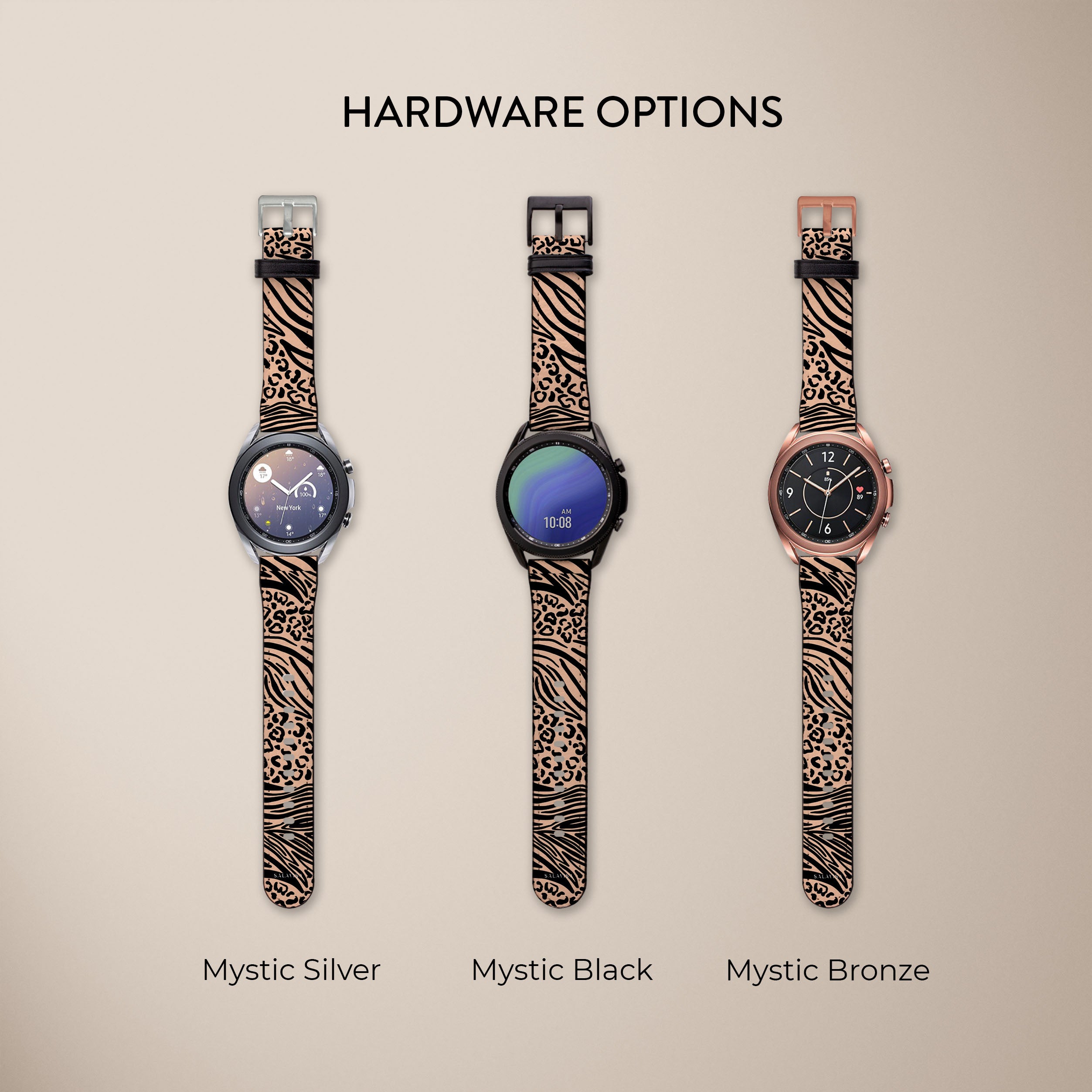 Galaxy Watch Band - Light Zebra Pattern Strap for Samsung Galaxy Watch - Perfect for Workouts, Running & Everyday Wear