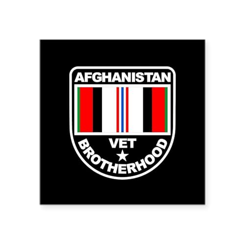 White - Afghanistan Vet Brotherhood Square Sticker 3 X 3