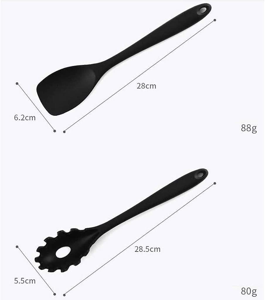 Premium 15-Piece Silicone Kitchen Utensil Set - Nonstick Cooking Tools with Heat-Resistant Spatula, Spoon & Turner - Safe for Nonstick Cookware - Ideal for Baking, Frying & Everyday Cooking (Black)