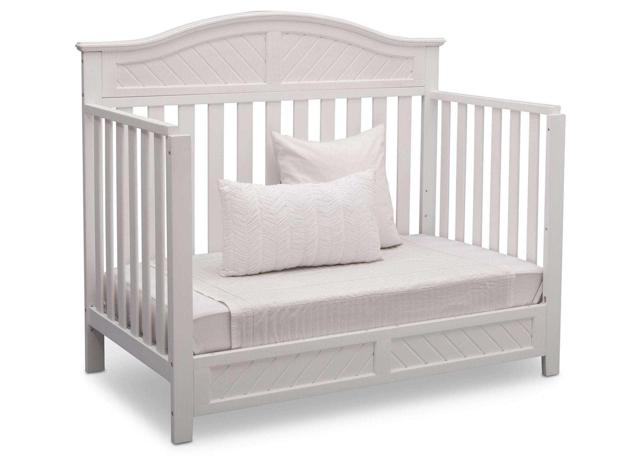 Bennington Elite Curved 4-in-1 Convertible Crib - Modern Nursery Furniture for Baby to Toddler Bed Transition | Perfect for Small Spaces & Stylish Nurseries