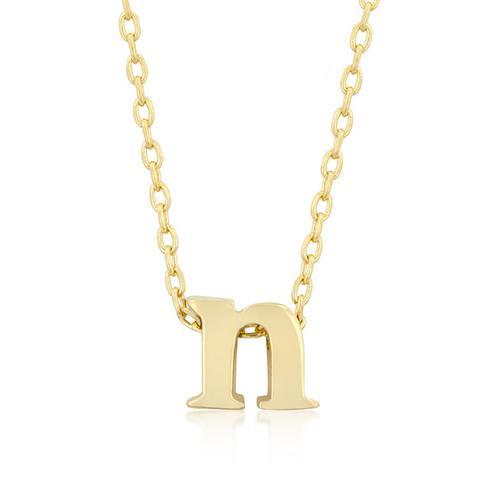 Golden Initial N Pendant Necklace for Women - Personalized Letter Jewelry Gift for Mom, Wife, Girlfriend - Elegant Layering Piece for Everyday Wear & Special Occasions