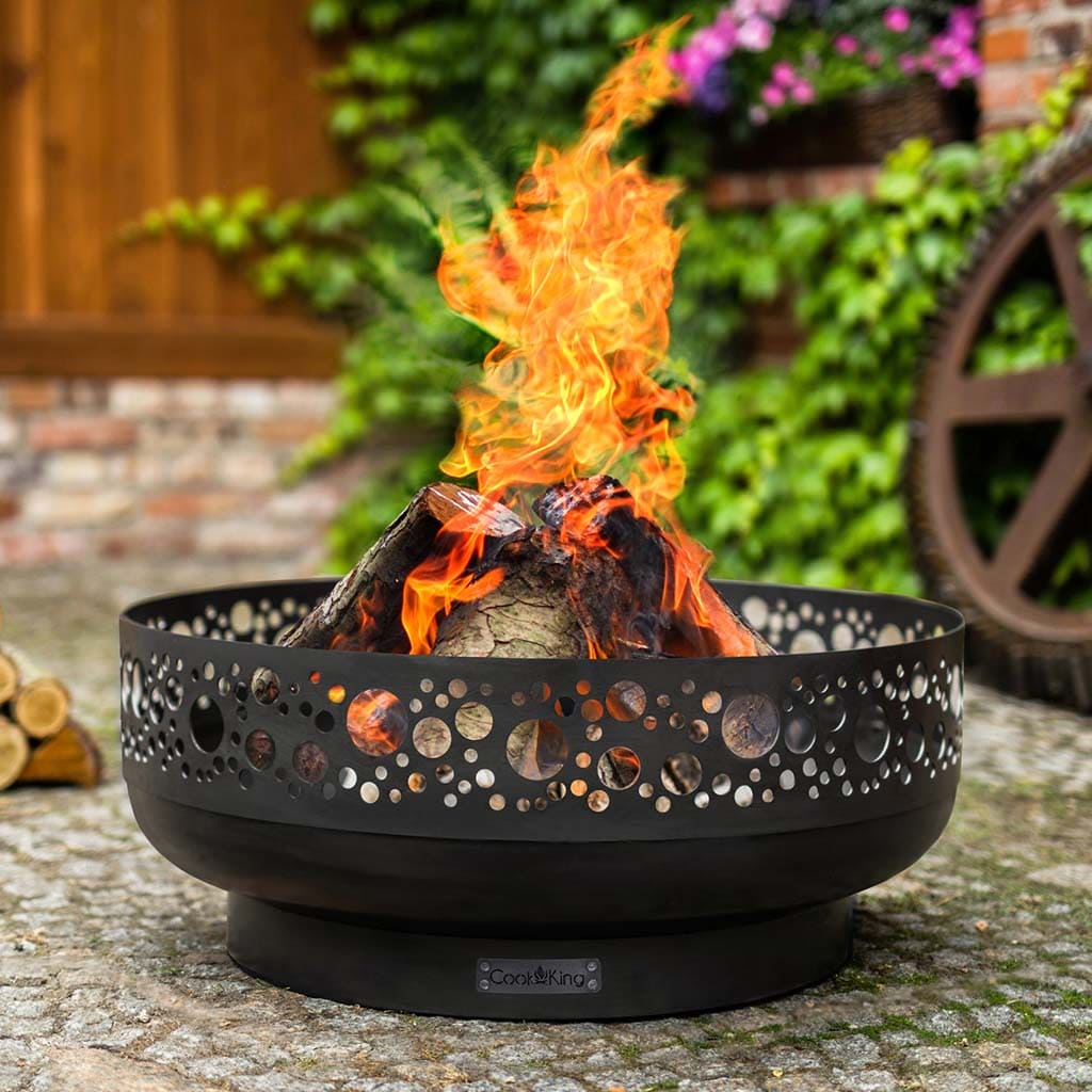 Good Directions Cook King Boston 31.5 Inch Outdoor Fire Pit - Perfect for Backyard, Patio, and Camping Gatherings