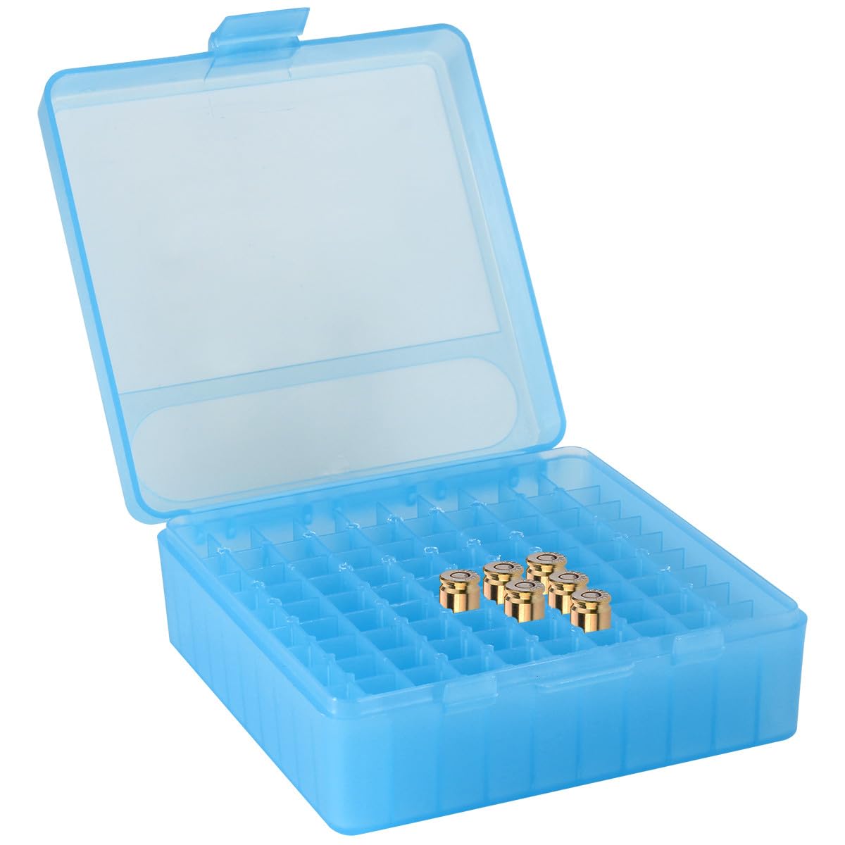 100 Round Pistol Ammo Can - Heavy Duty Plastic Ammo Storage Box with Flip-Top Lid for 9mm Bullets & Magazines | Secure Locking Design | Portable Field Box for Shooting Range, Hunting & Travel | Tool Box Storage for Outdoor Adventures