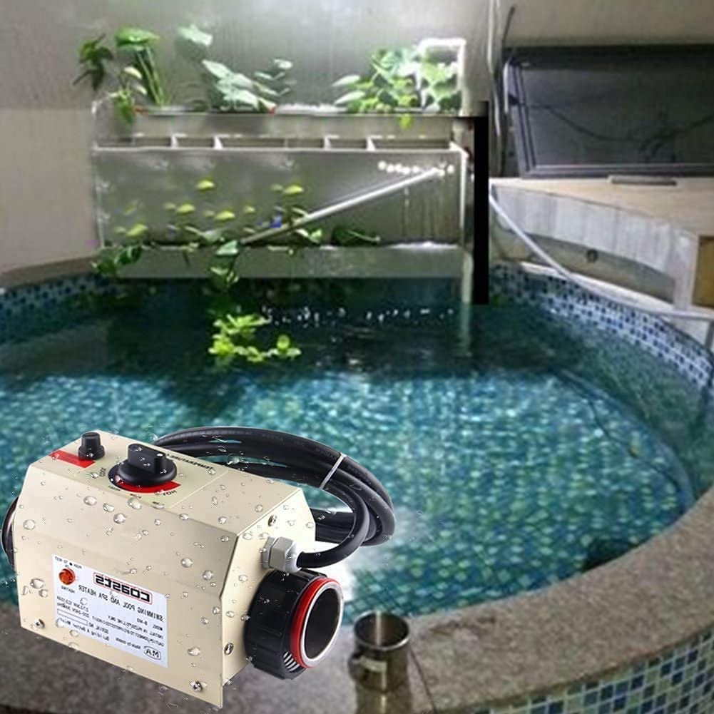 Upgraded 3KW High Efficiency Electric Water Heater Thermostat 220V-240V for Swimming Pools & Above Ground Pools - Smart Temperature Control for Home, Spa & Outdoor Use