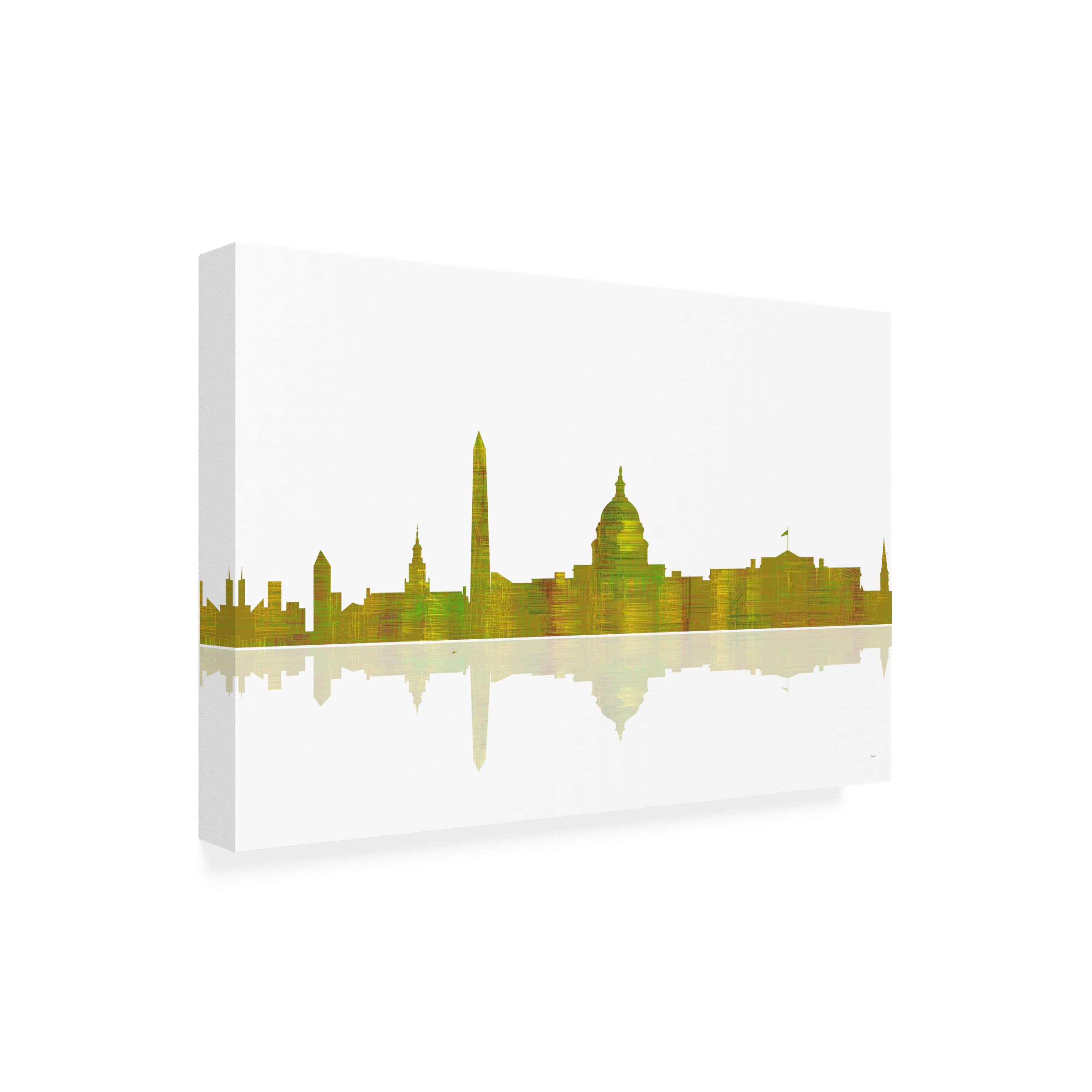 Trademark Fine Art 'Washington DC Skyline 1' by Marlene Watson - 16x24 Inch Canvas Wall Art - Perfect for Home, Office & Living Room Decor