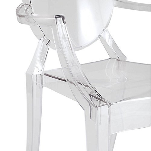 Ghost Arm Chair (4, Clear) - 现代透明幽灵椅，适合客厅、餐厅、办公室等简约风格空间