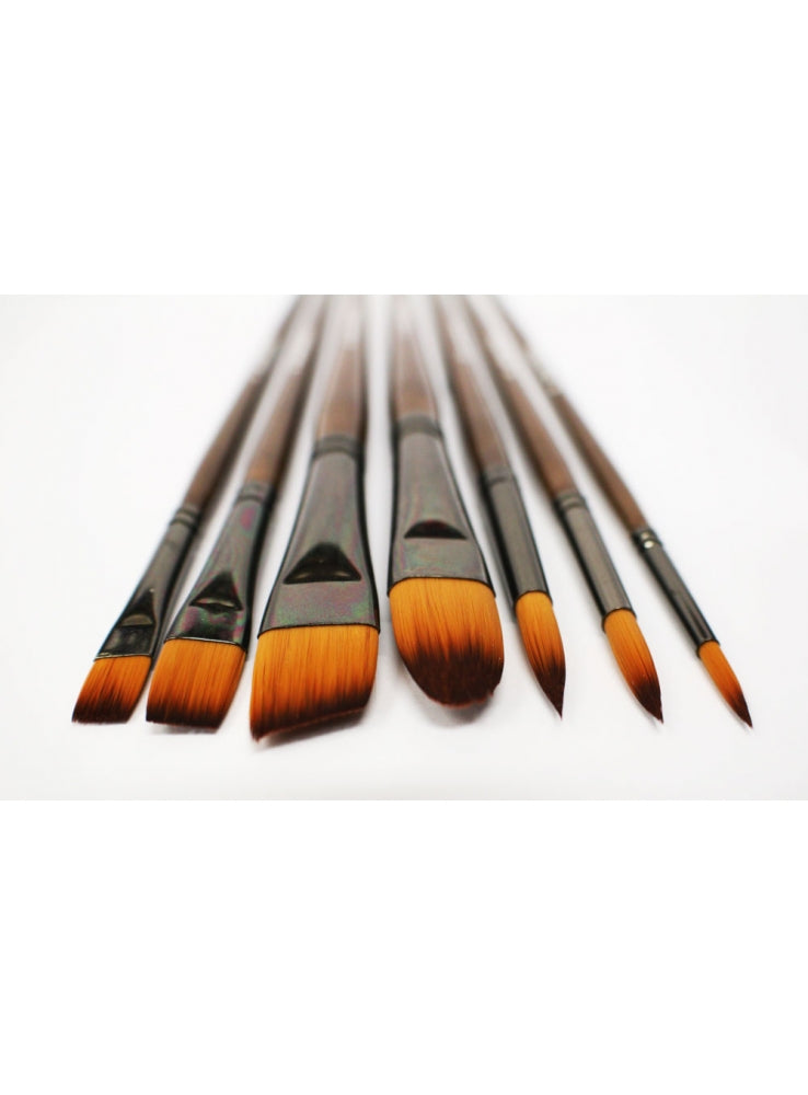 7-Piece Acrylic Paint Brush Set with Storage Box - Professional Artist Brushes for Canvas, Watercolor & Oil Painting - Perfect for Beginners & Professionals (Home, Studio & Classroom Use)