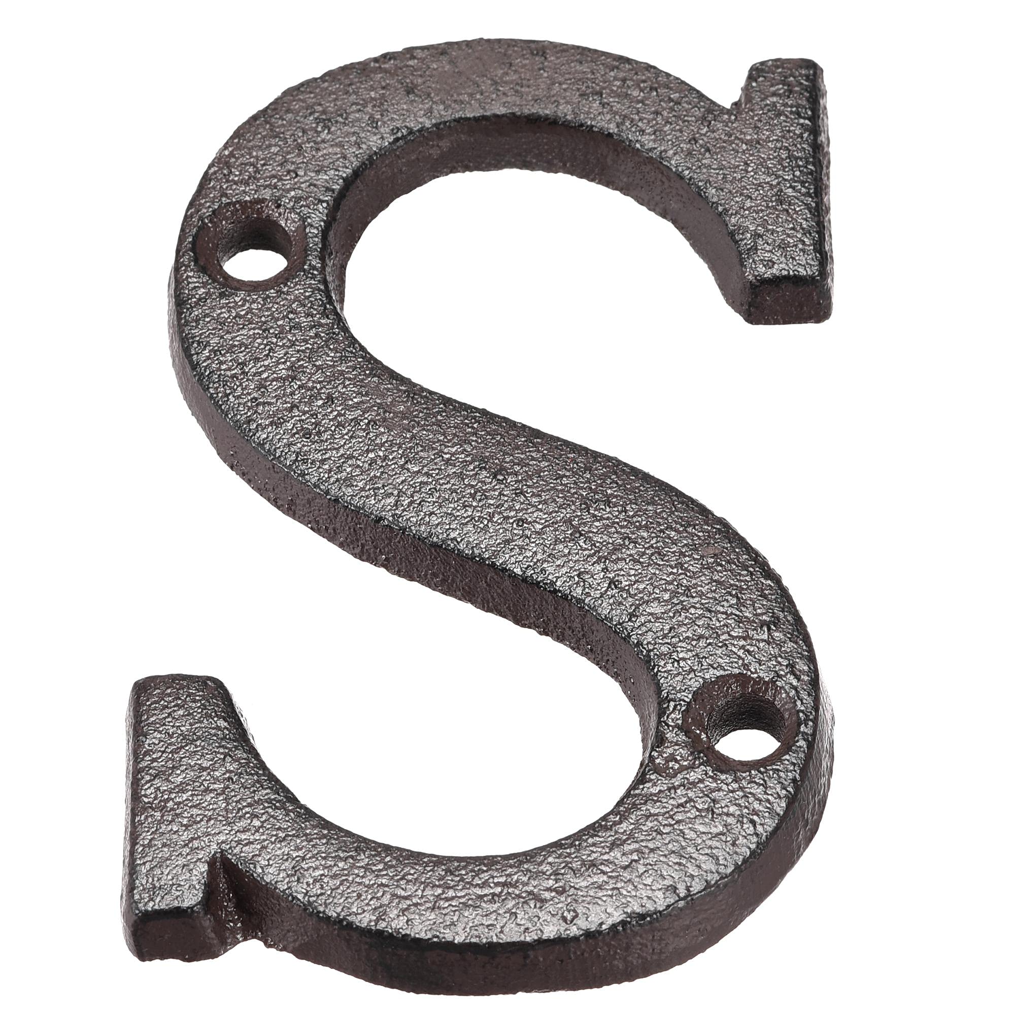 3 Inch Cast Iron Letter S - Rustic House Letter for Home, Hotel, Mailbox & Address Sign - Perfect for Door Decor, Porch Signage & Outdoor Address Plaques