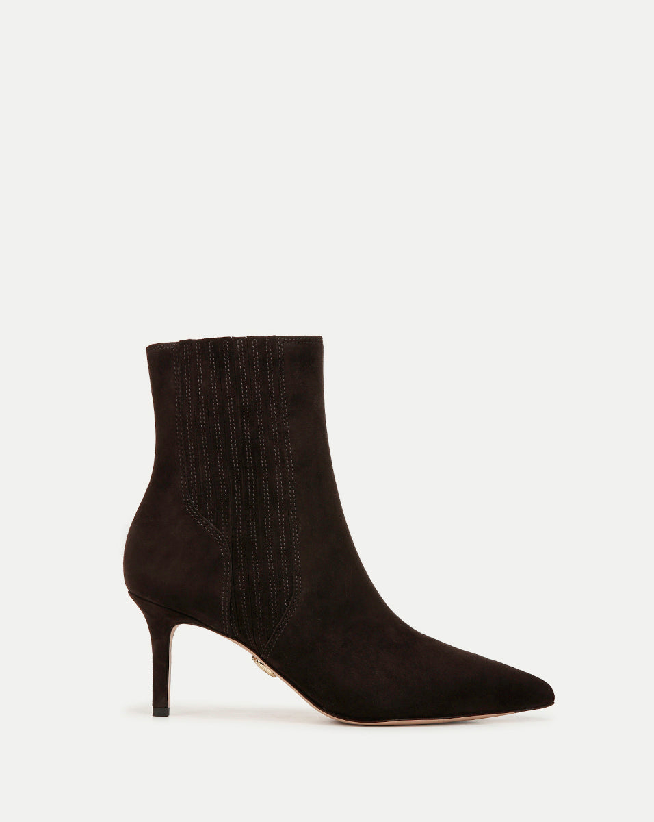Lisa Suede Mid Heel Bootie - Women's Ankle Boots with Chunky Heel for Fall & Winter | Comfortable Dress Shoes for Office, Party & Date Night
