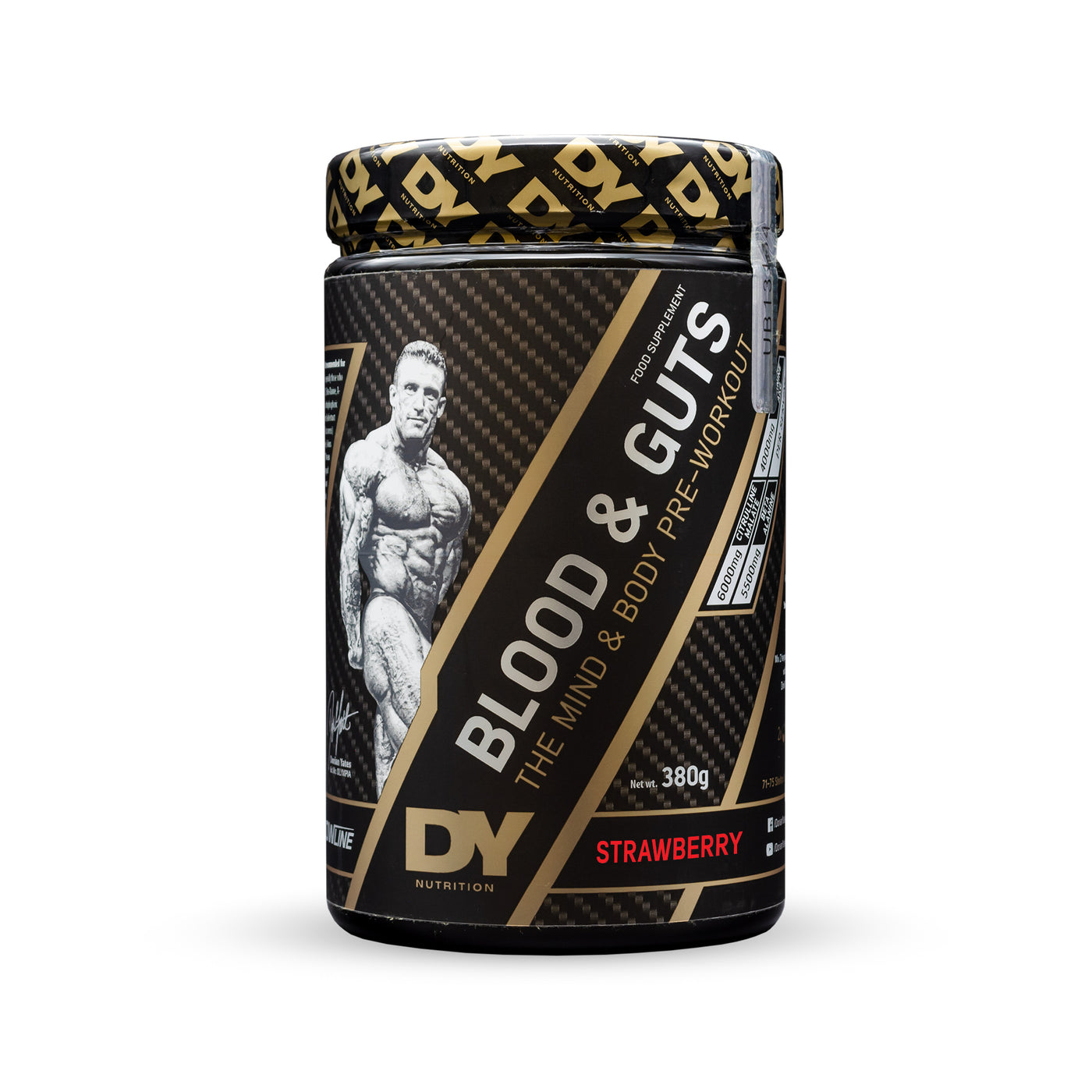 Dorian Yates DY Nutrition Blood And Guts Pre-Workout Supplement - 380g for Muscle Growth & Energy Boost | Perfect for Intense Training & Bodybuilding Workouts