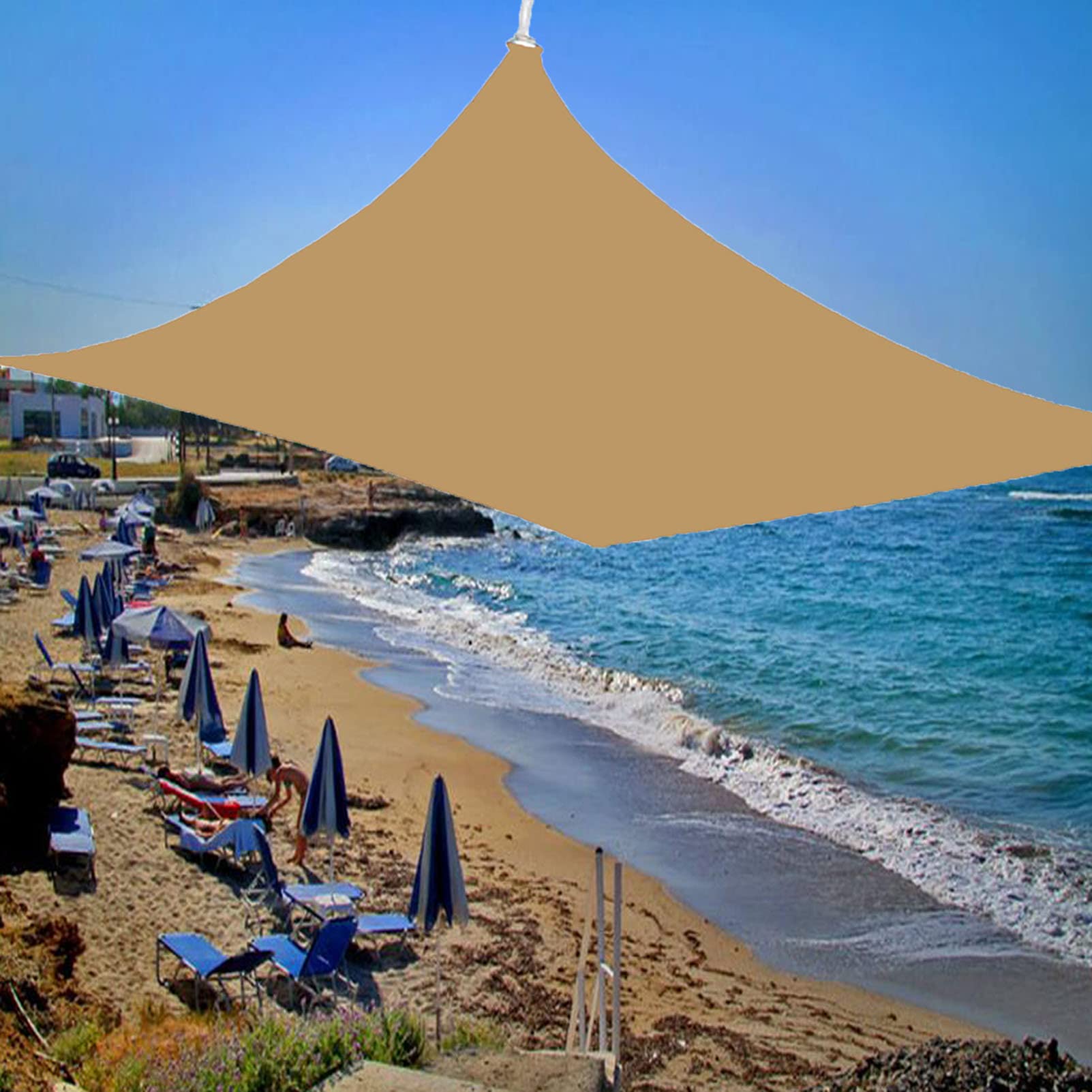 12' x 15' Rectangular Sun Shade Sail - Waterproof UV Protection Outdoor Canopy for Garden, Patio, Terrace & Balcony - Perfect for Sun Protection and Outdoor Relaxation