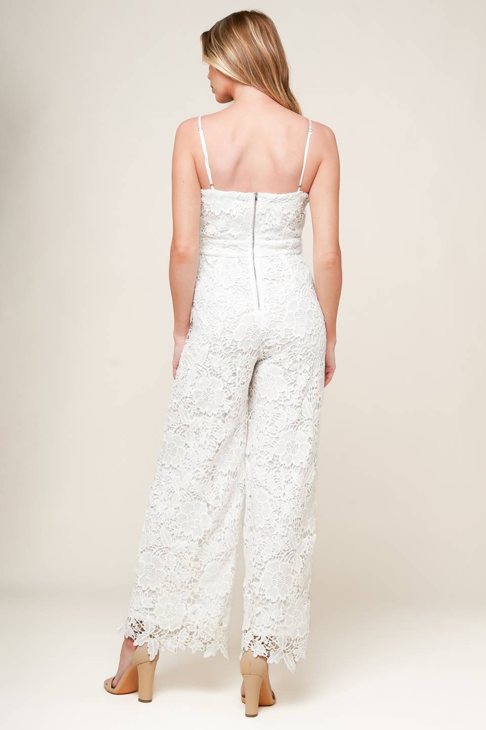 Forever Yours White Lace Bridal Jumpsuit - Elegant Wedding Outfit for Bride, Bridesmaids & Special Occasions