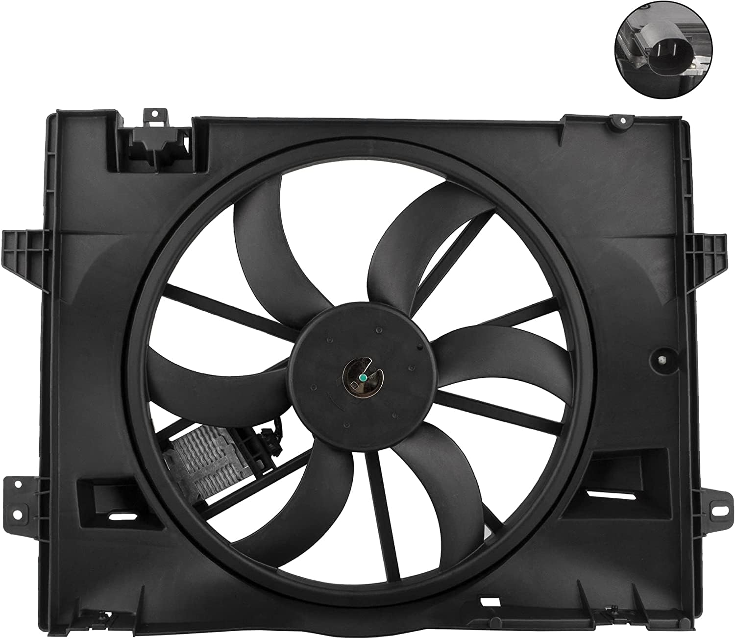 2006-2011 Ford Crown Victoria Lincoln Town Car Mercury Grand Marquis 4.6L Engine Radiator Cooling Fan Replacement - Compatible with Part Numbers 6W1Z8C607A 7W1Z8C607A 8W1Z8C607A FO3115193 - Perfect for Engine Overheating Prevention and Cooling System Repair