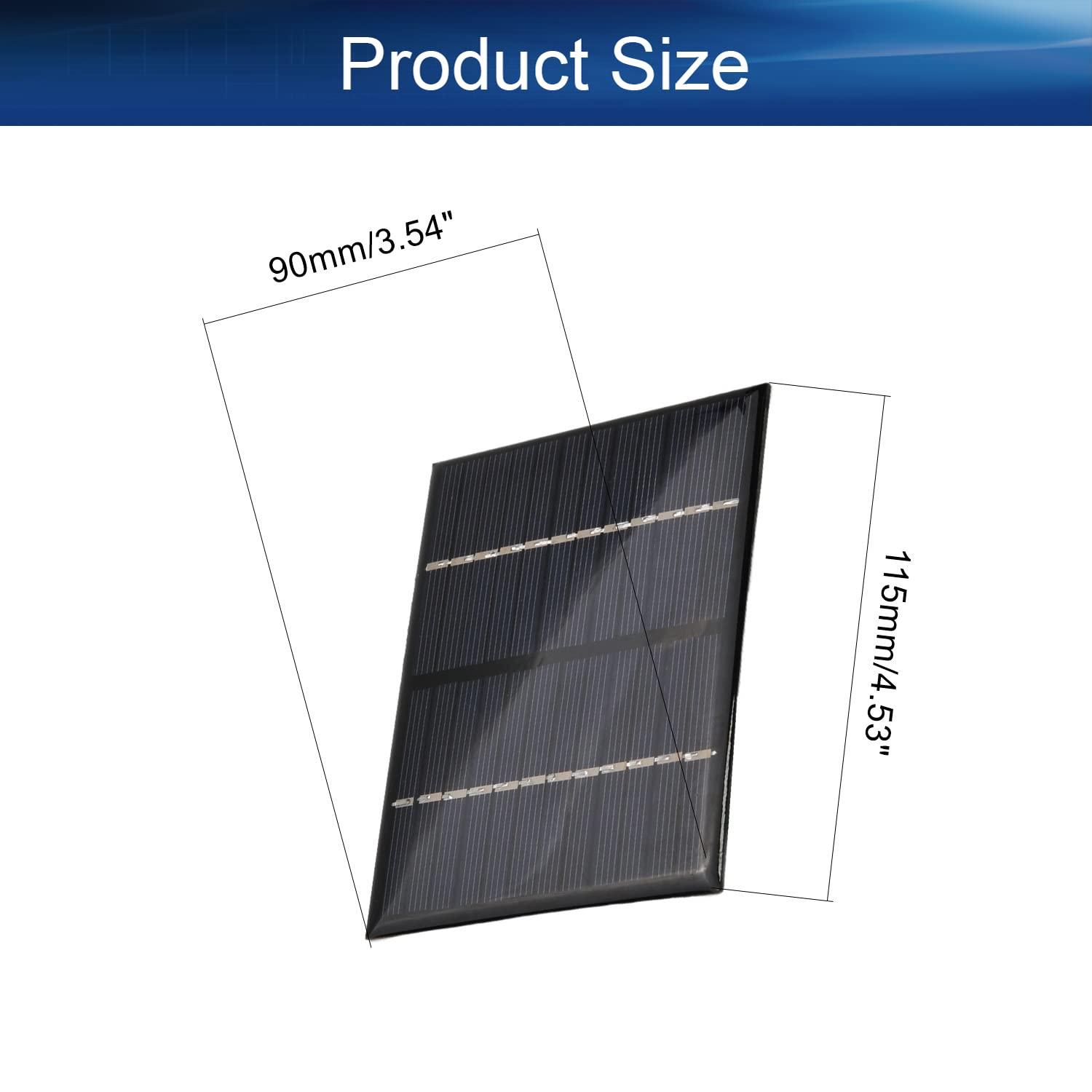Bettomshin 12V 1.5W Mini Solar Panel - Polycrystalline Solar Cell Module for DIY Solar System, Light Electric Toys, Battery Charger (4.53