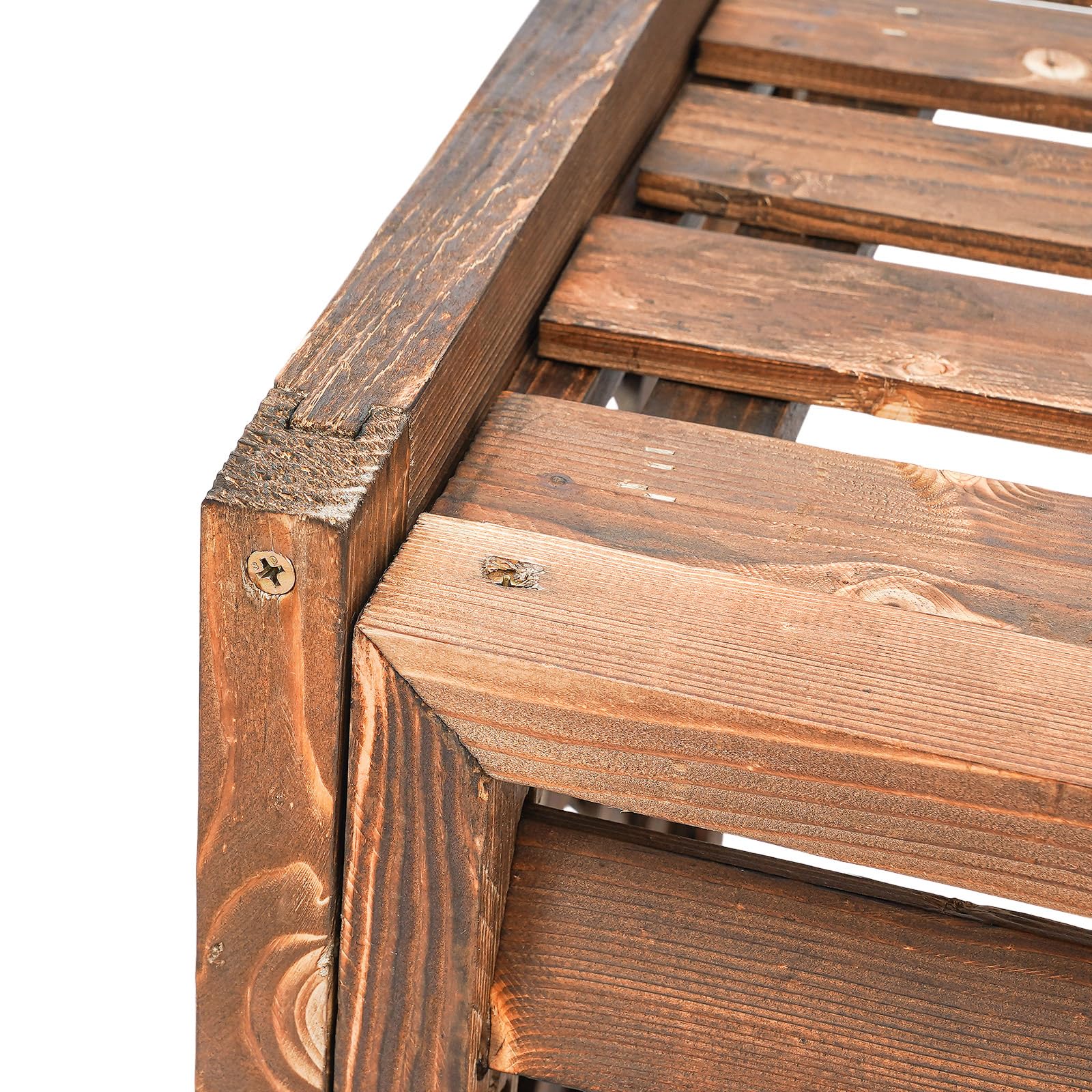 Xuthusman Solid Wood Air Conditioner Cover Fence Screen - Rustic Outdoor AC Unit Planter Box for Hiding & Privacy - Perfect for Patio, Garden, and Backyard Decoration