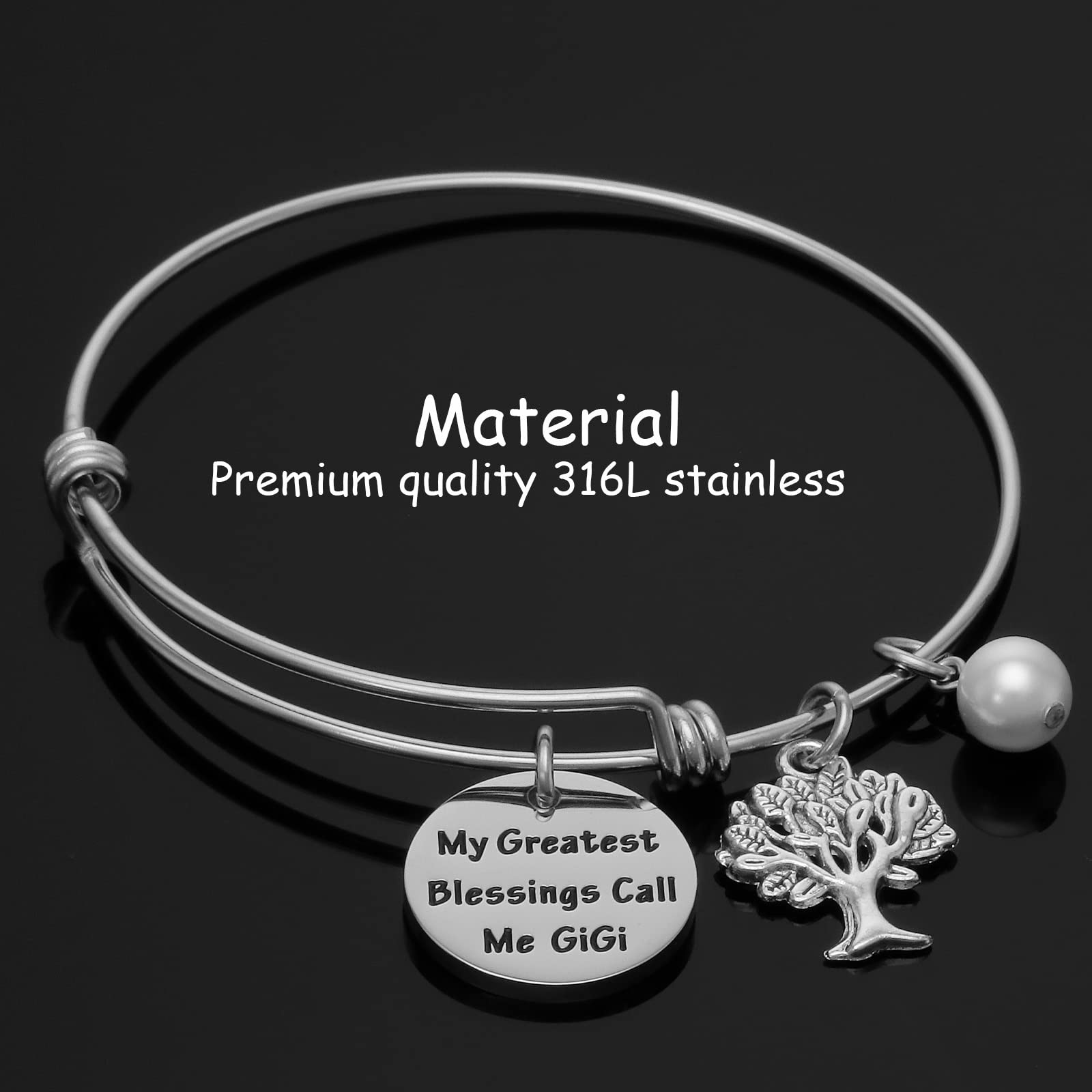 Kivosliviz Gigi Bracelet - Unique Birthday, Christmas & Mother's Day Gift for Grandma Gigi - Perfect for Special Occasions & Heartfelt Moments