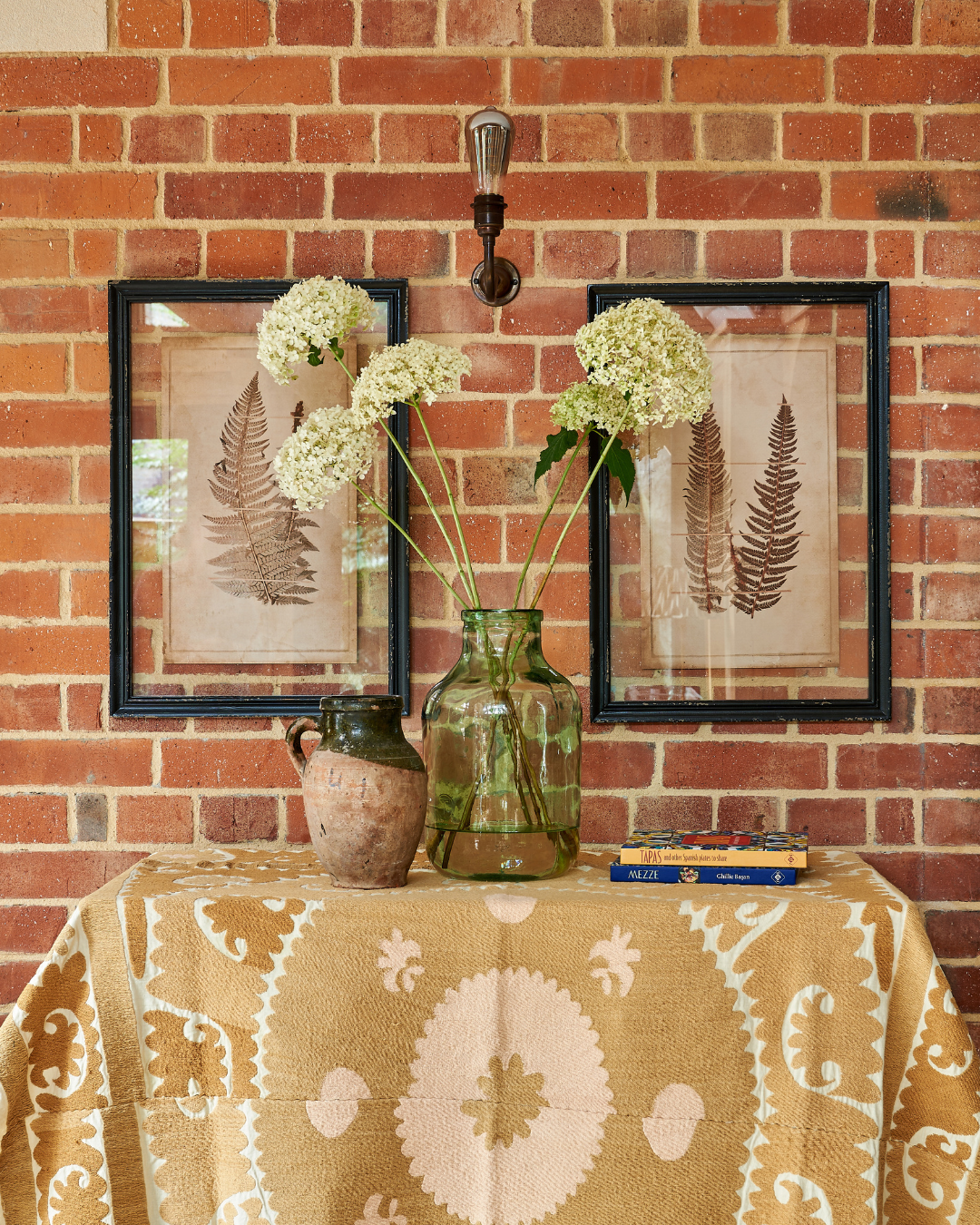 Medium Suzani 058 - Handmade Cotton Embroidered Throw Pillow Cover - Perfect for Boho Home Decor, Sofa & Bedroom Accent