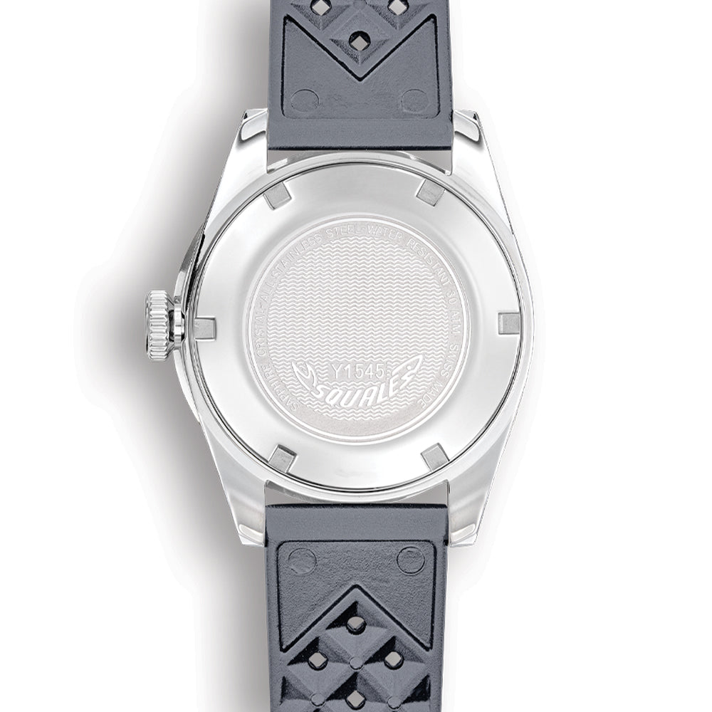 1545 Steel 40mm Grey Watch with Rubber Strap - Durable Timepiece for Men, Water Resistant for Swimming & Outdoor Activities