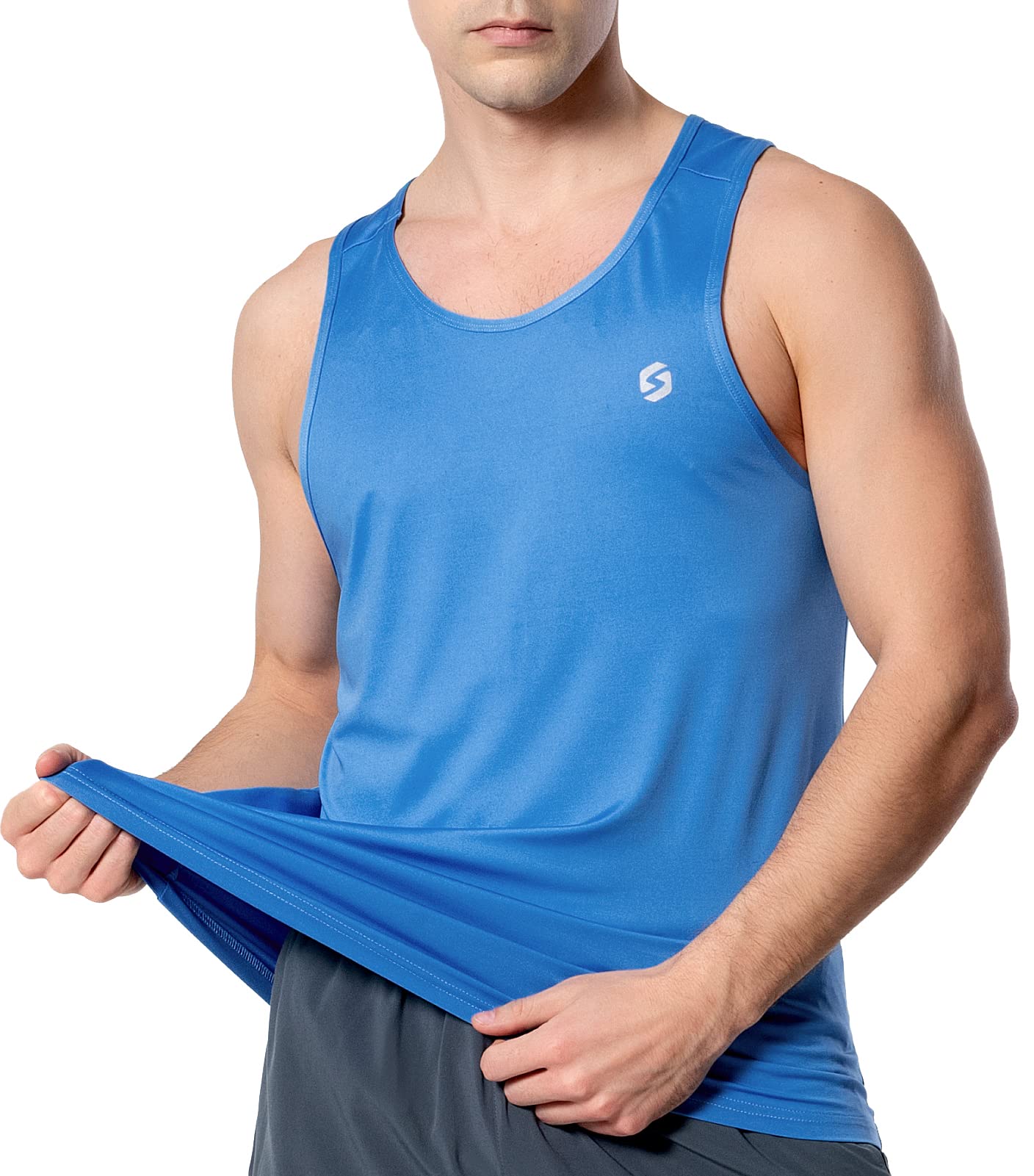 Men's Quick Dry Running Tank Top - Breathable Athletic Workout Shirt for Gym & Outdoor Sports | Lightweight Sleeveless Fitness Shirt for Jogging, Hiking & Summer Activities