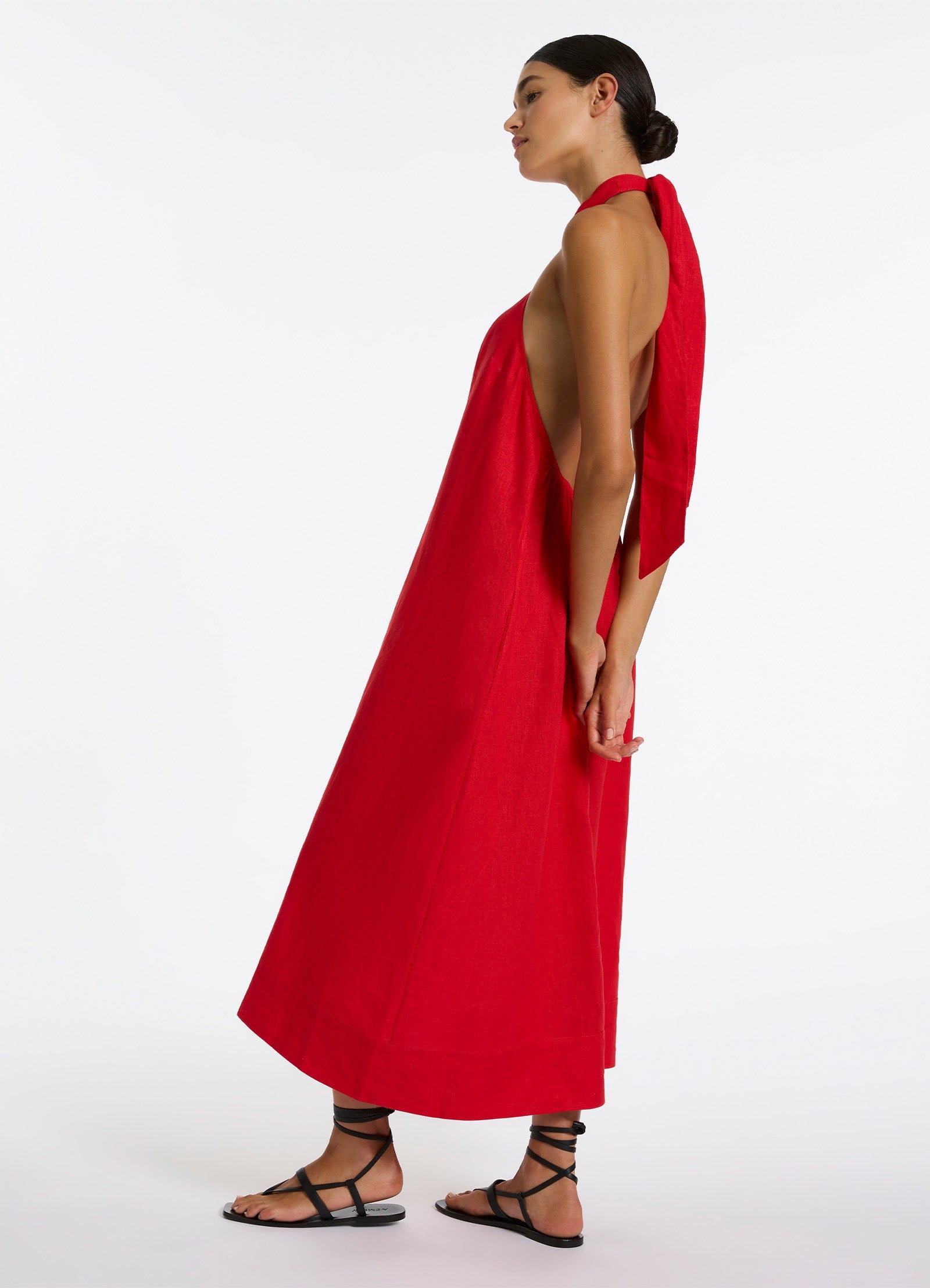 Jetset Low Back Halter Dress for Women - Sexy Red Cocktail Party Dress - Perfect for Night Out, Club, Date Night and Special Occasions