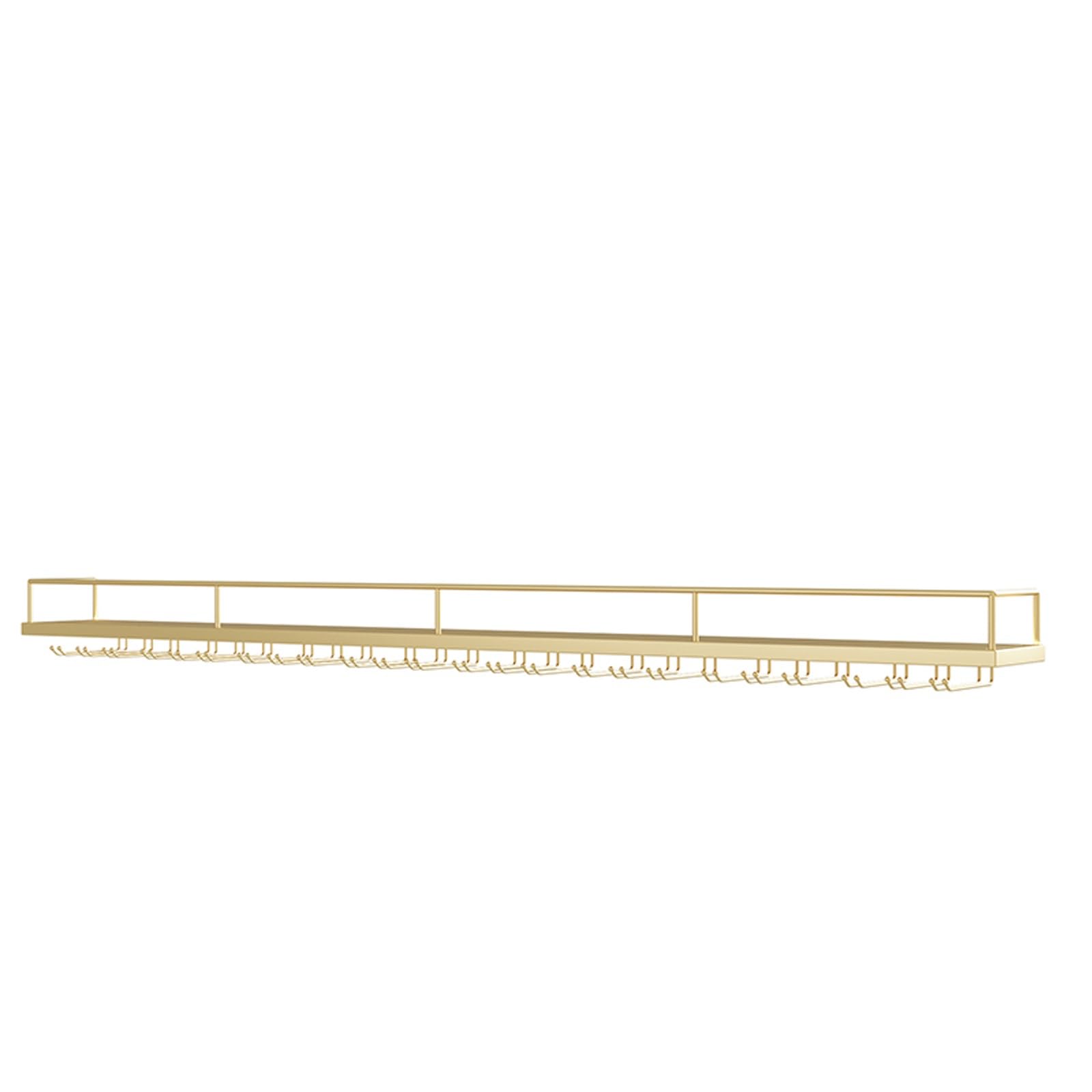 Simple Home Wall Mounted Metal Bar Shelf for Liquor - Iron Wine Shelf with Glass Rack - Perfect for Living Room, Bar, Kitchen & Restaurant (Black)