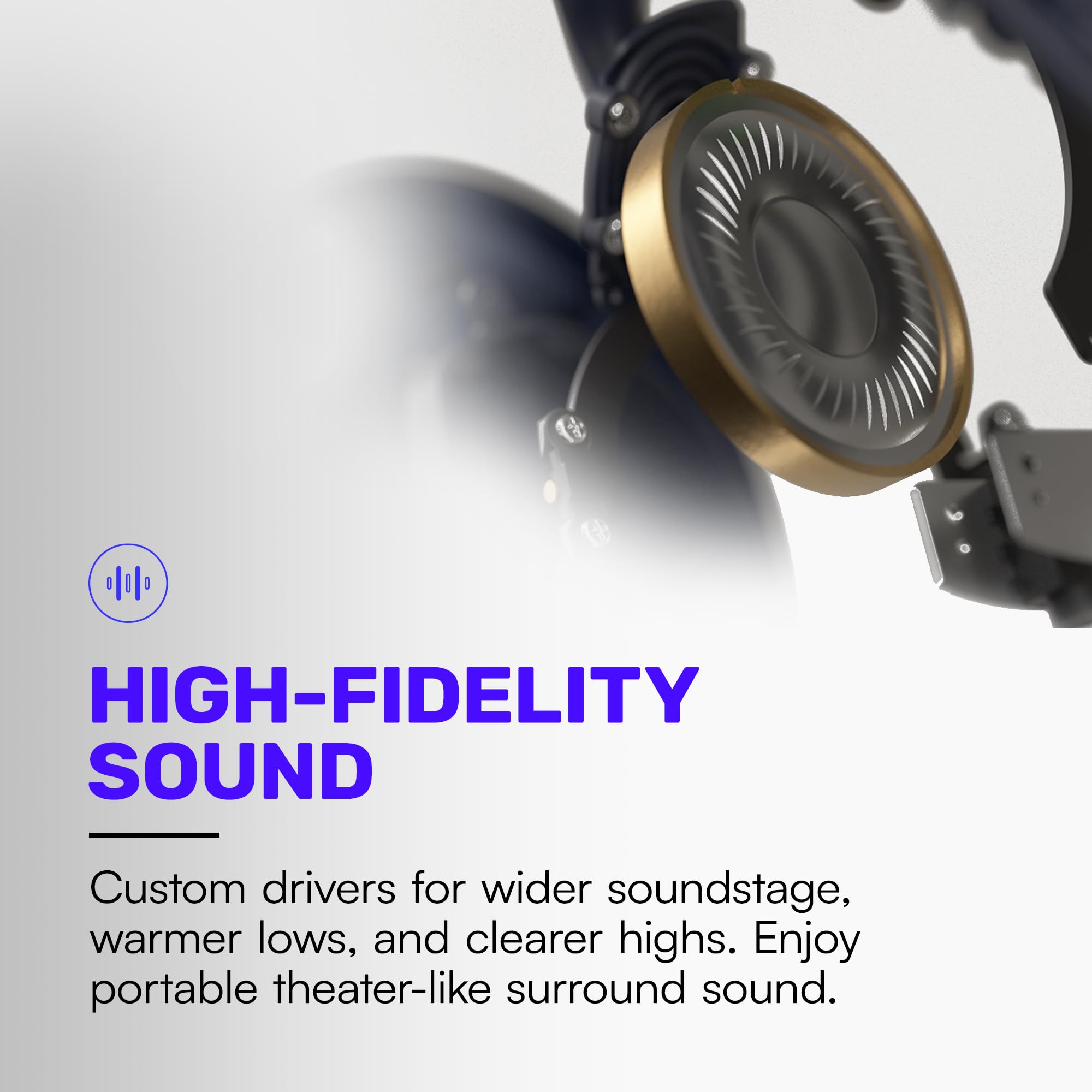 Raycon Everyday Headphones Pro - Wireless Bluetooth Headphones with 60-Hour Battery Life, 6-Mic Clear Call, Active Noise Cancelling & Awareness Mode, Multipoint Connectivity (Storm Blue) - Perfect for Workouts, Commuting & Office Use