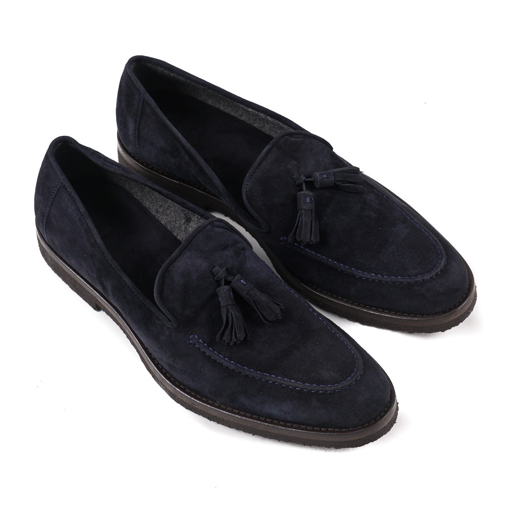 Cesare Attolini Men's Cashmere Calfskin Tassel Loafers - Premium Italian Leather Dress Shoes for Business & Formal Occasions