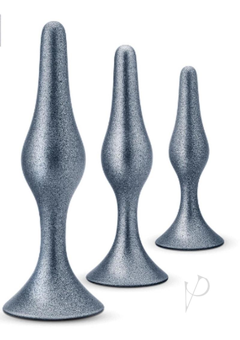 Premium Silicone Anal Plug Kit - Matrix Genesis Anal Training Set for Beginners & Advanced Users | Stellar Silver | Comfortable & Safe for Anal Play, BDSM, Couples & Solo Exploration