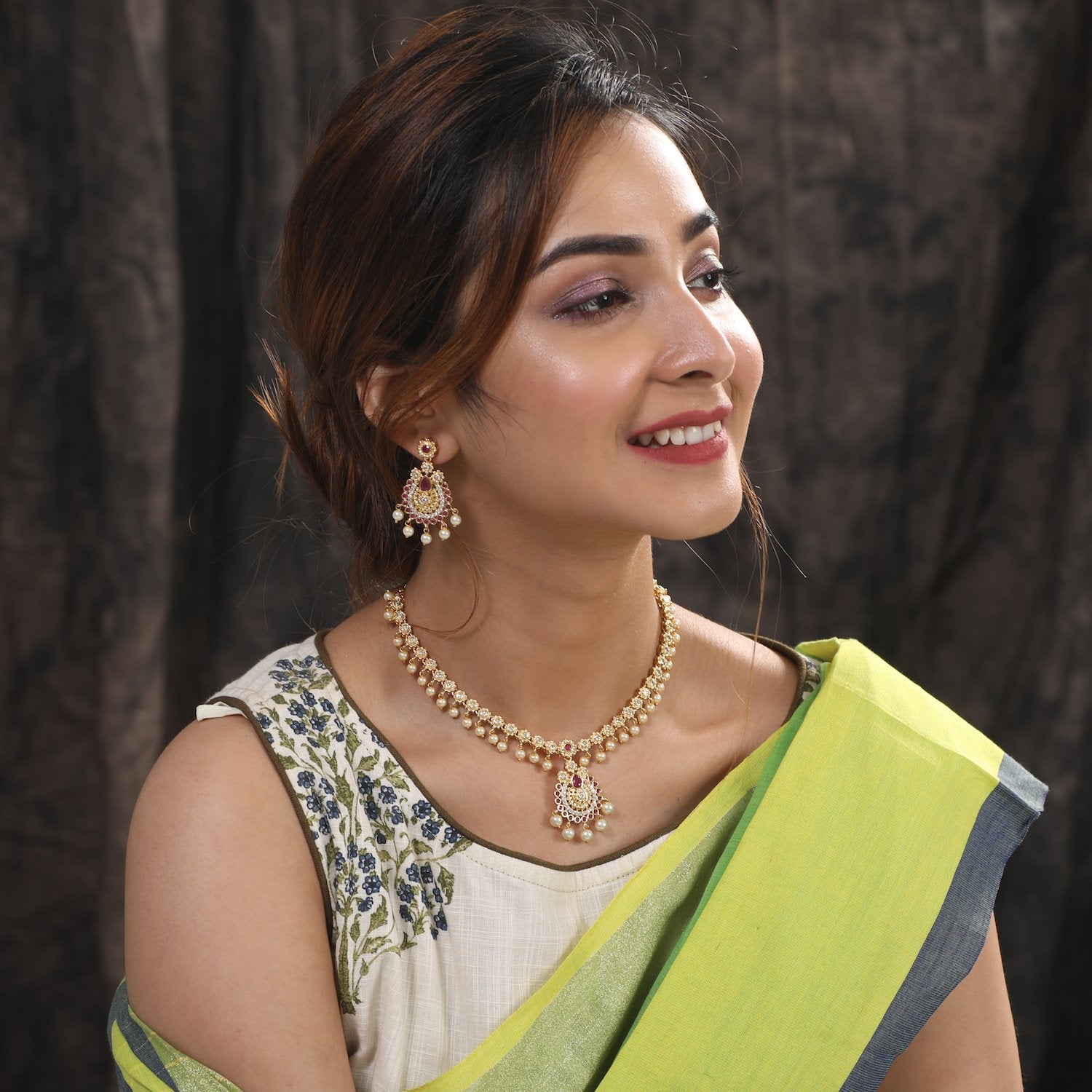 Palki Nakshatra Cubic Zirconia Necklace Set for Women - Elegant CZ Jewelry Gift for Wedding, Party & Special Occasions